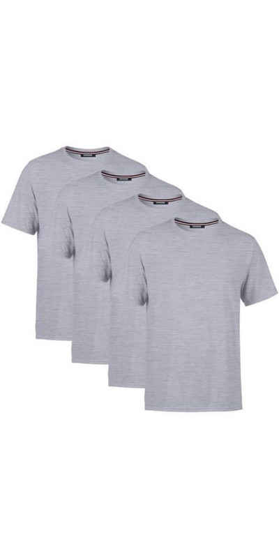 COMEOR T-Shirt Herren Basic T-Shirts Baumwolle (Packung, 4-tlg) mit gerader Ärmel Abschluss