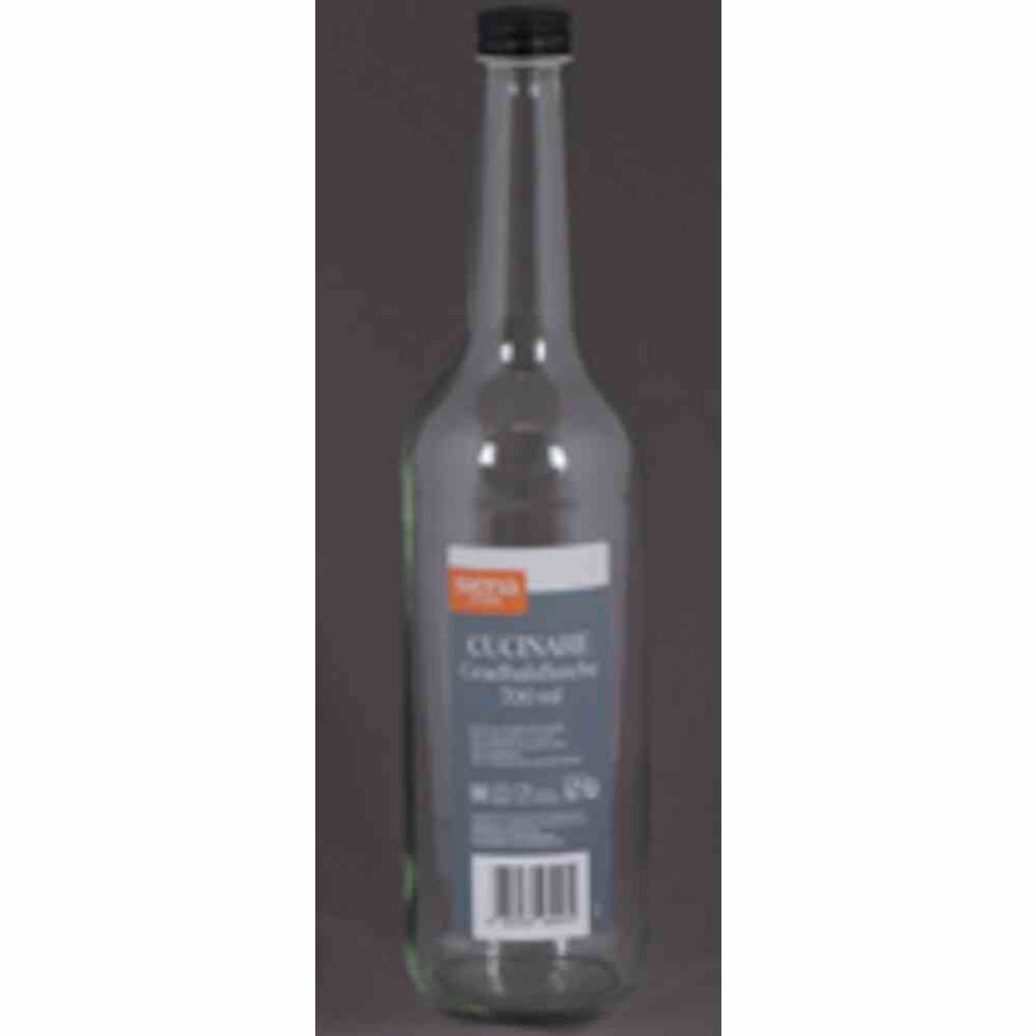 Siena Home Vorratsdose Gradhalsflasche "Cucinare" 700 ml rund, Verschraubung schwarz, Glas