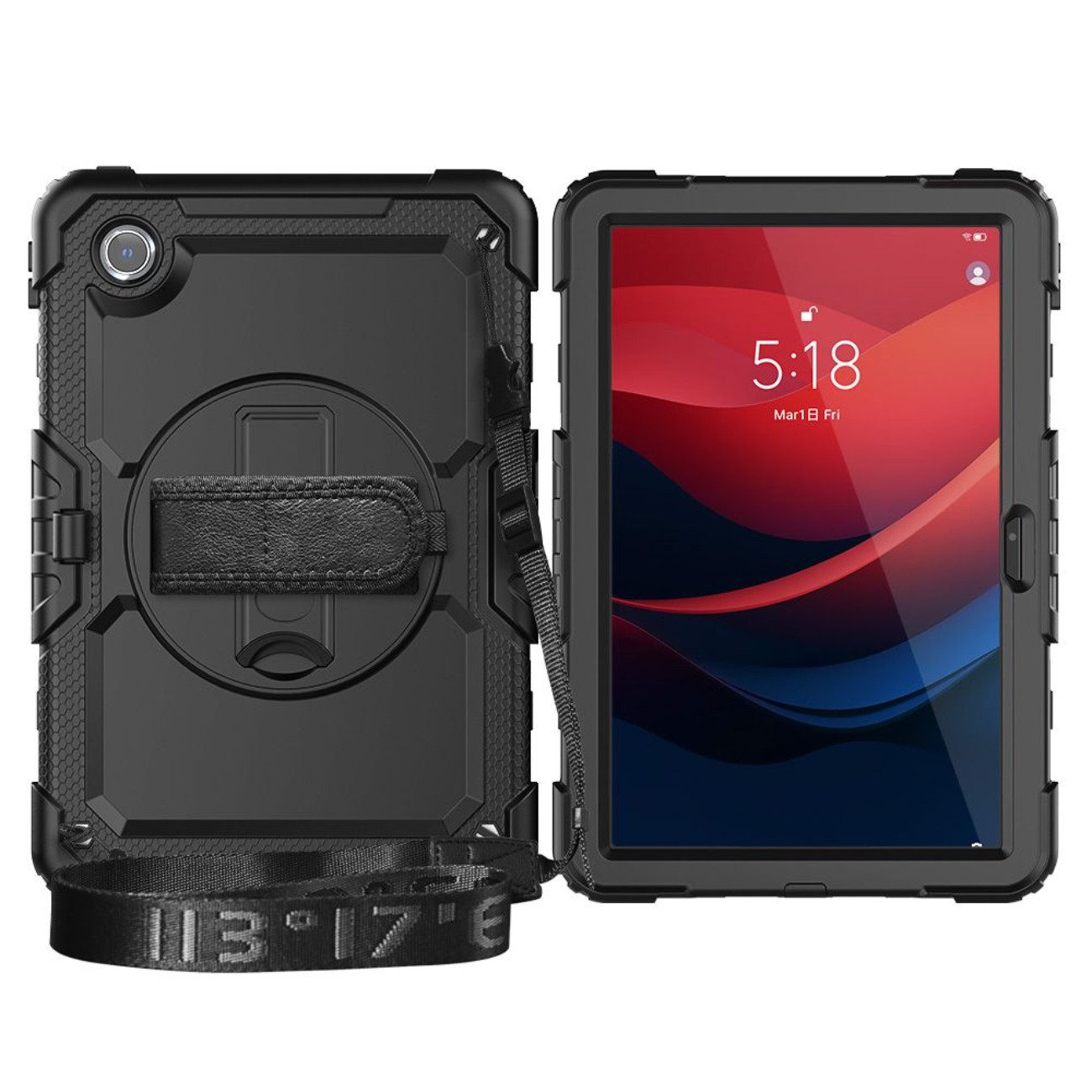 TECH PROTECT Tablet-Hülle, Stoßfeste Hybridhülle mit integriertem 4H-Schutzglas