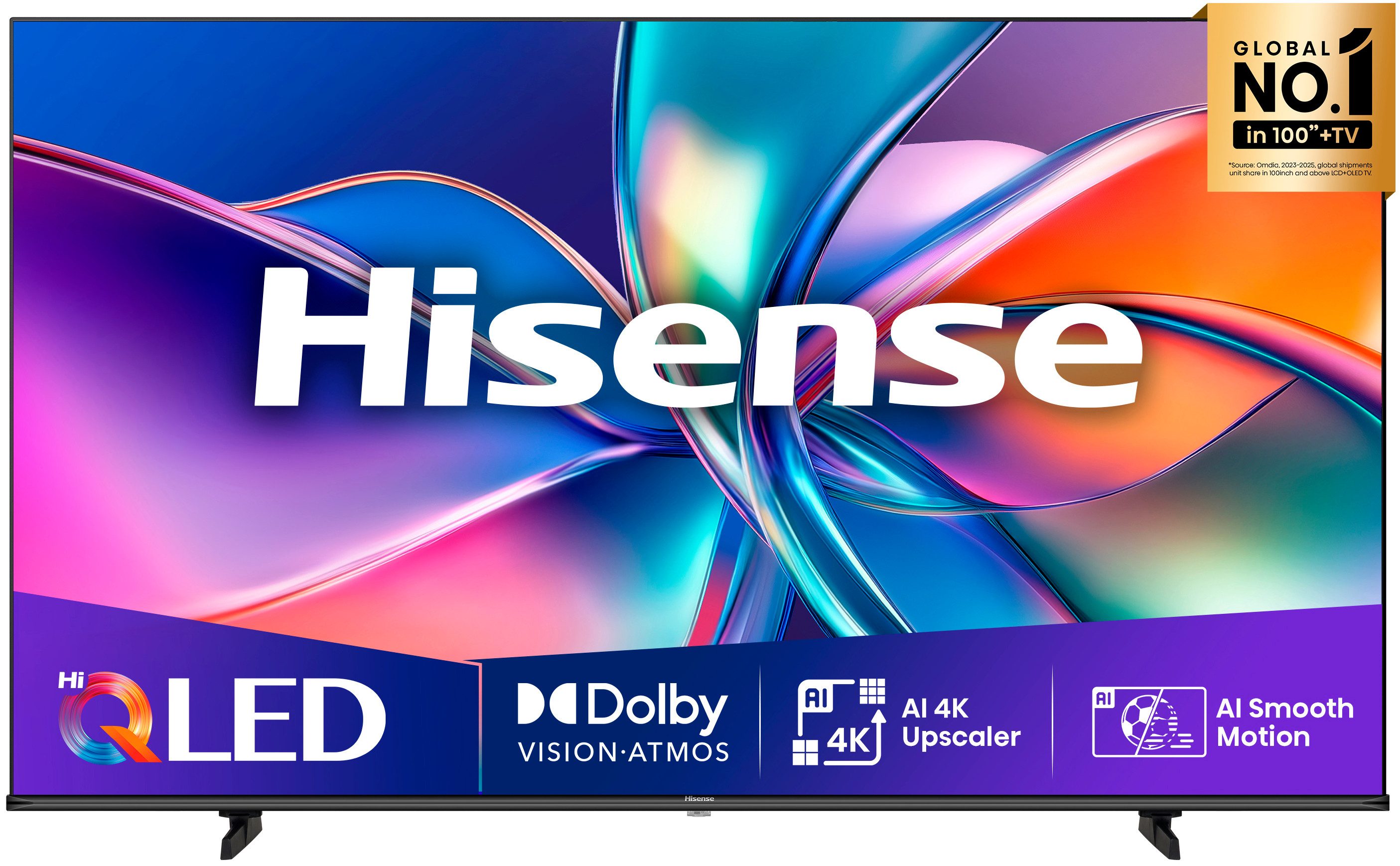 Hisense 50E77Q QLED-Fernseher (126 cm/50 Zoll, 4K Ultra HD, Smart-TV, 4K UHD QLED)