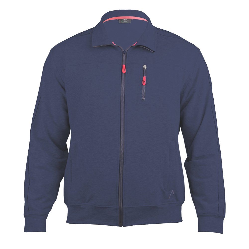 Authentic Klein Sweatjacke Herren Jerseyjacke Baumwollmischgewebe in allen Größen bis 5 XL marine