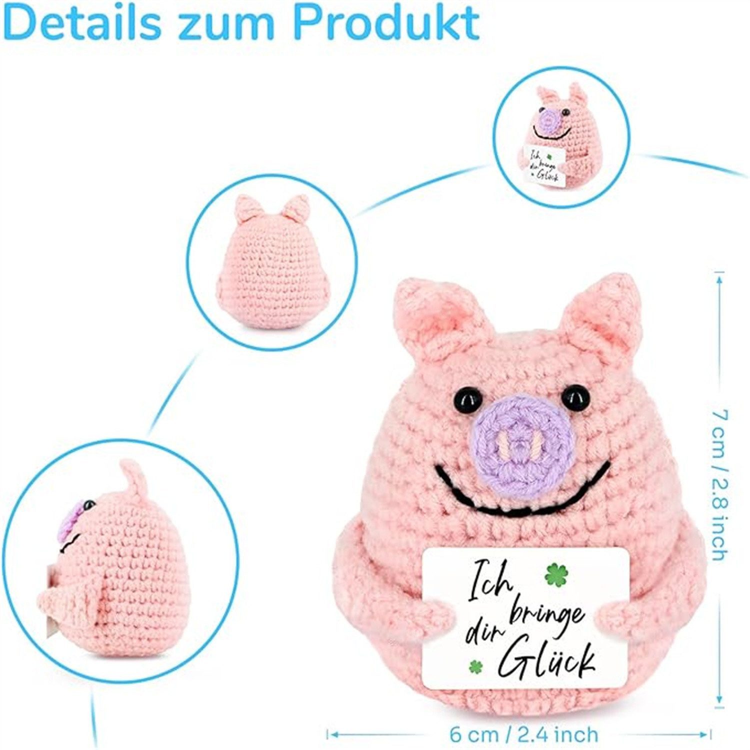 feinlux Minipuppe Pocket Hug Positive Kartoffel (Packung, Das perfekte Geschenk), Positive Energy Mini-Puppe
