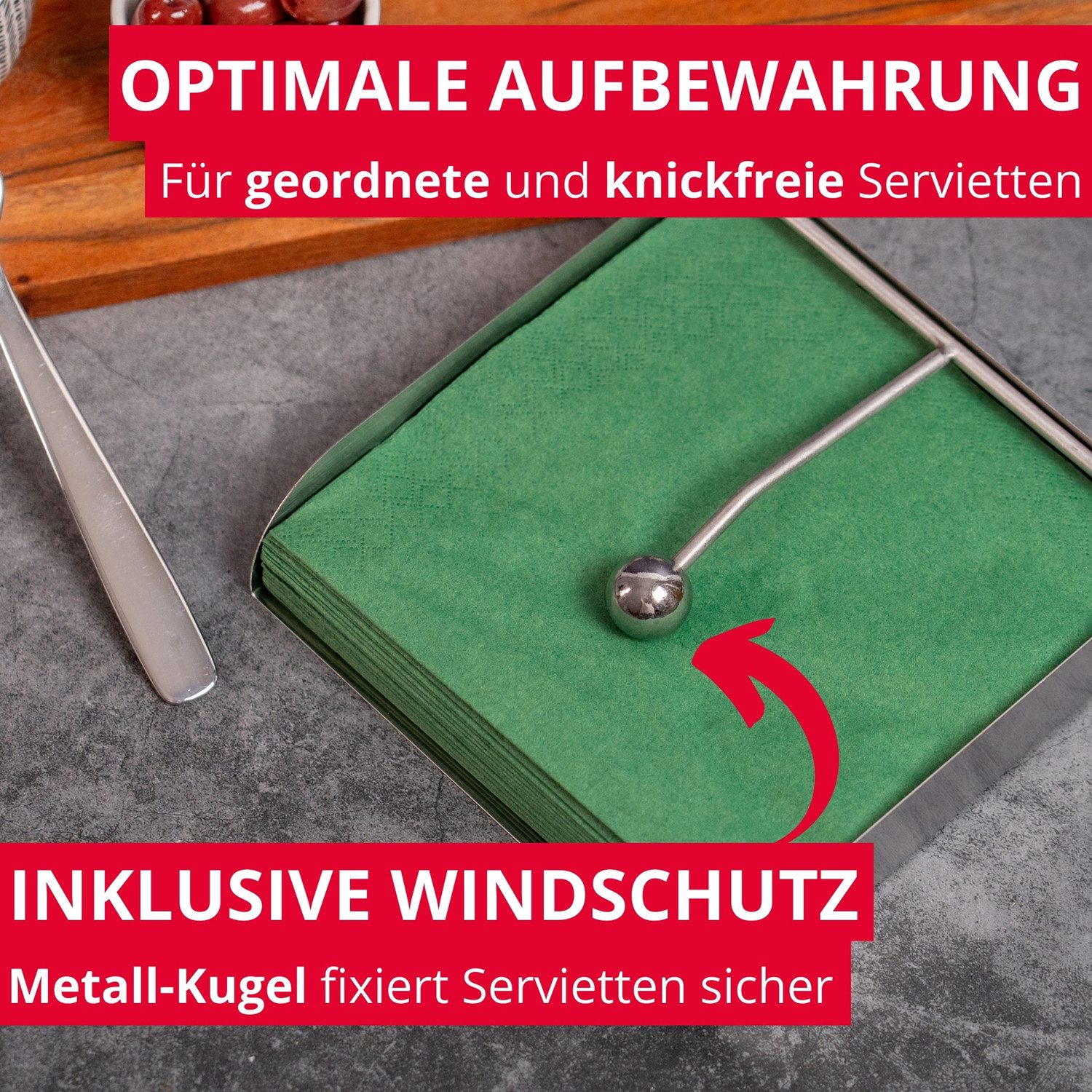 WESTMARK Serviettenhalter Edelstahl, Edelstahl