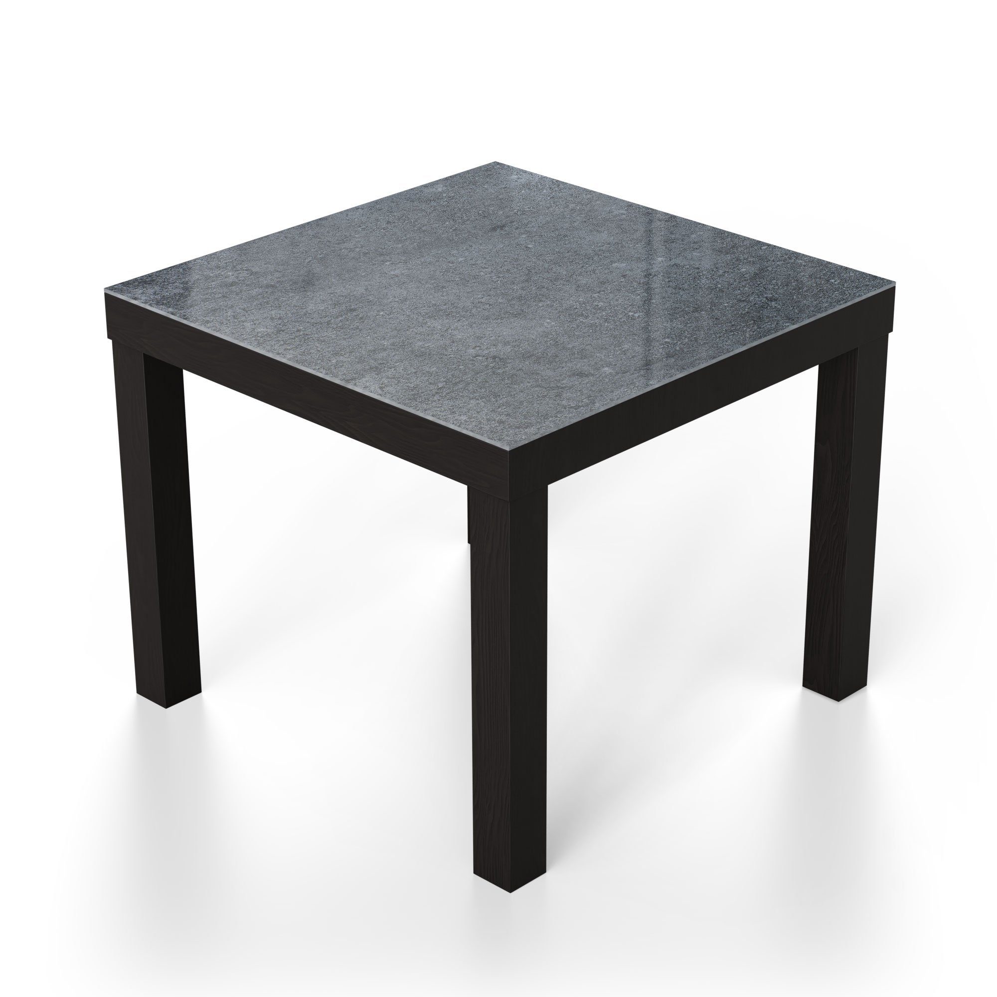 Betonwand', modern DEQORI 'Detaillierte Glastisch Beistelltisch Schwarz Couchtisch Glas