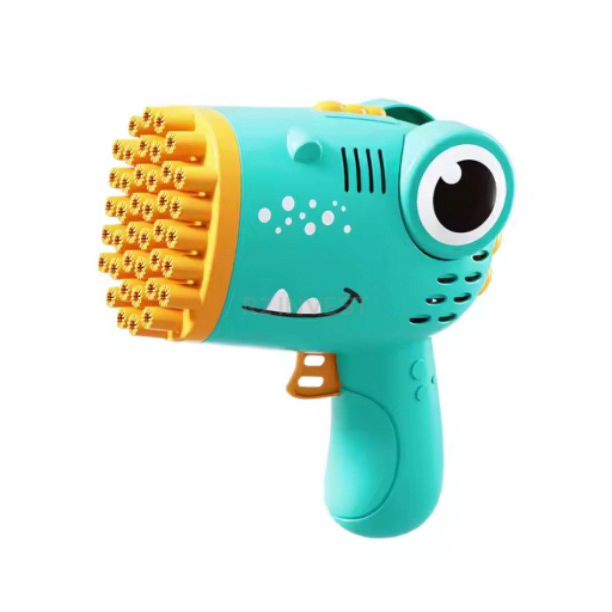 R2 Invest Seifenblasenpistole Automatische Seifenblasenpistole Dino Krokodil mit 40 Düsen