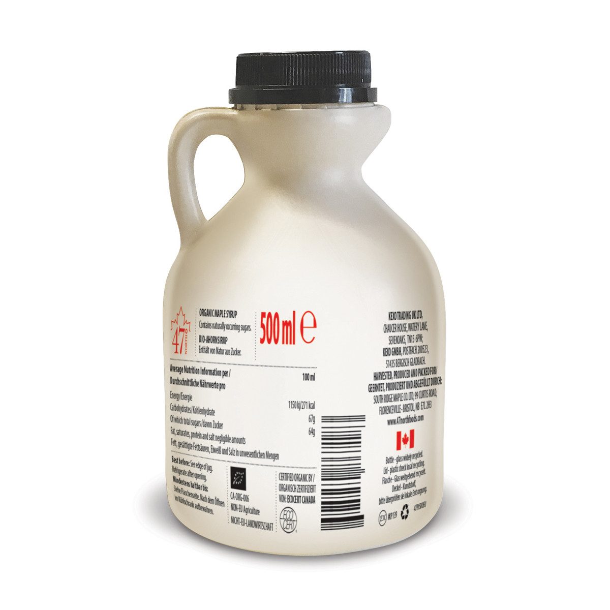 47 NORTH Sirup, 47 North Bio Kanadischer Ahornsirup Organic Maple Syrup Amber 500ml