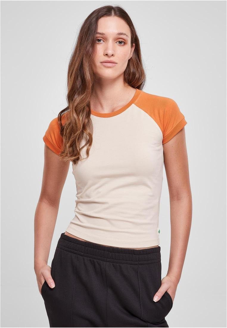 Rundhalsshirt Ladies Organic Stretch Short Retro Baseball Tee Retro Shirt