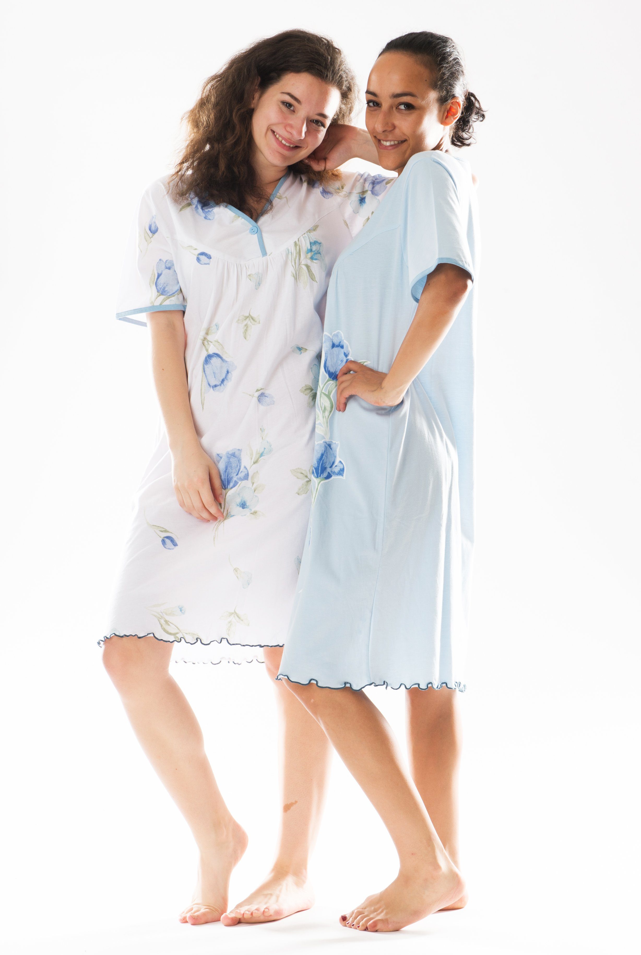 Consult-Tex Nachthemd Doppelpack Kurzarm Nachthemd (Set, 2-tlg., 2er-Pack) bequem zu Tragen