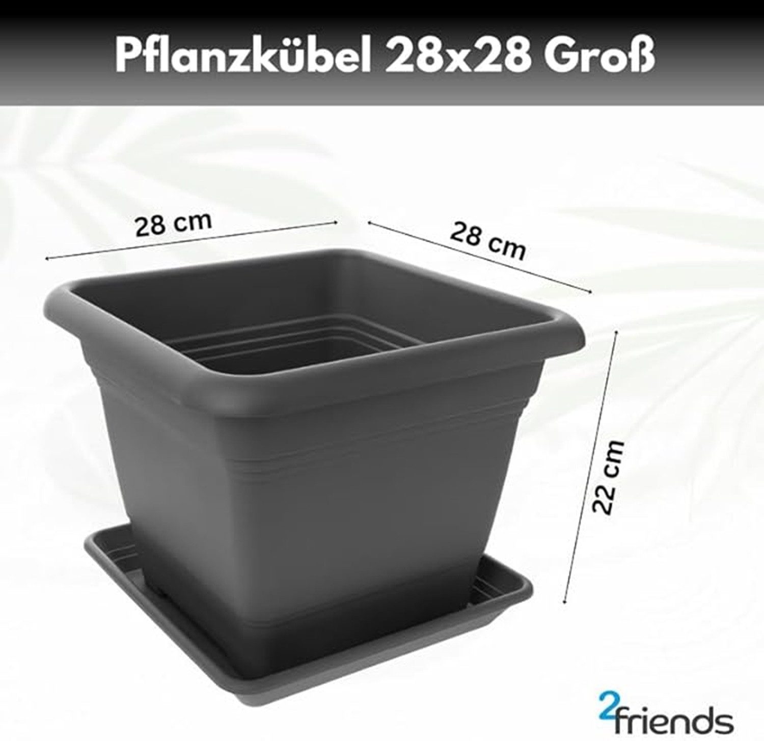 SUSTANIA Blumentopf Pflanzkübel mit Untersetzern (6er günstig online kaufen