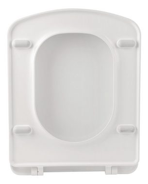 aquaSu Tiefspül-WC, Wandhängend, Abgang Waagerecht, Wand WC, Weiß, WC-Sitz mit Absenkautomatik, 047791