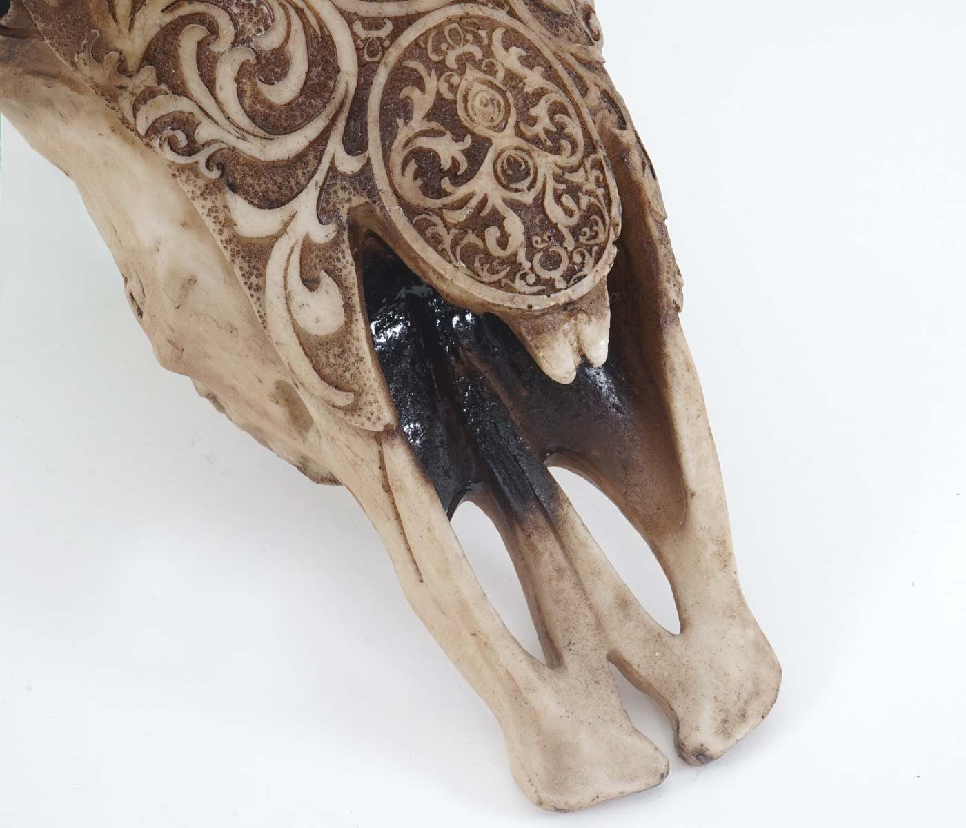 MCW Wanddekoobjekt Stier Skull Tribal-45, Witterungsbeständig, Frostbeständig bis -10° C, Hohe Bruchfestigkeit