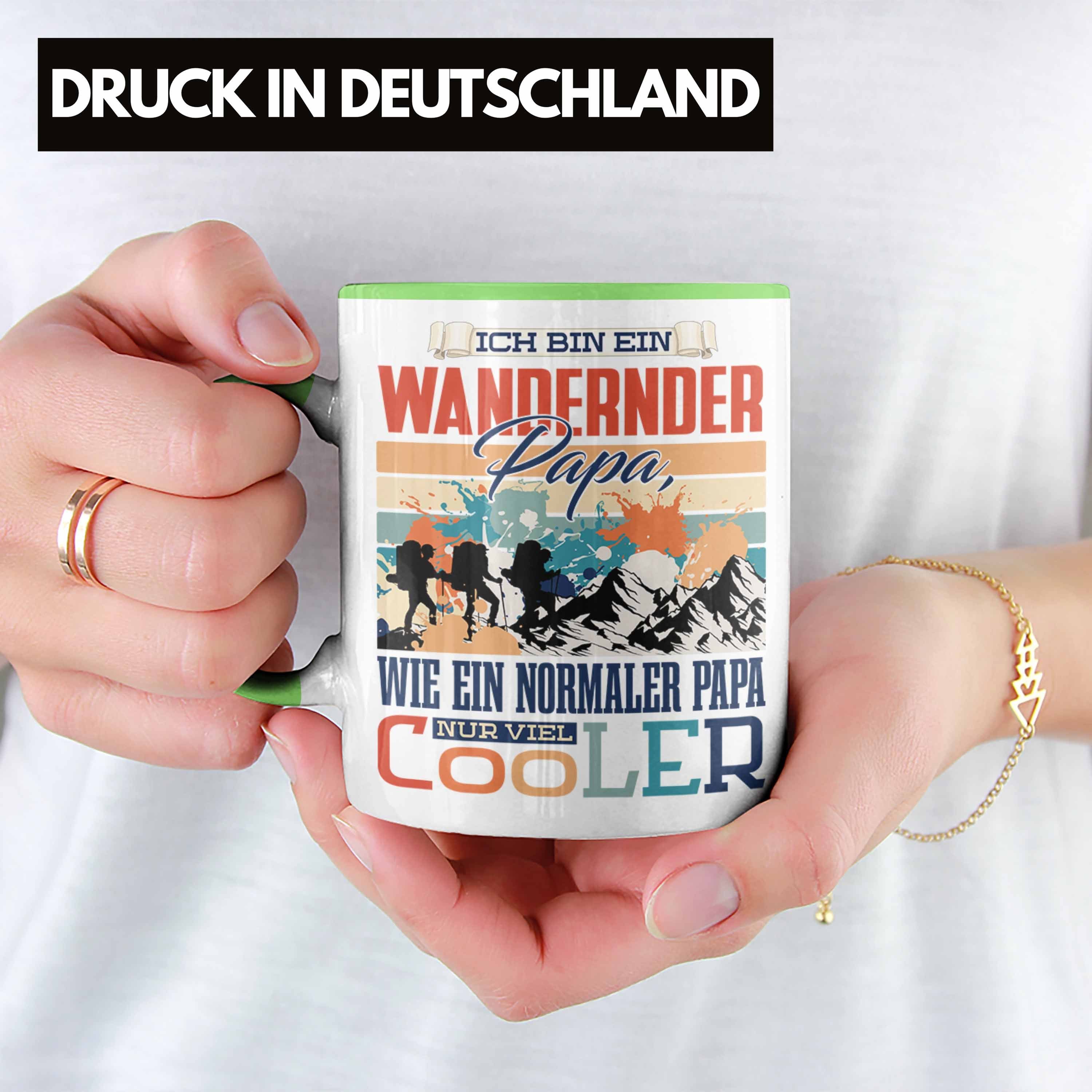 Geschenk Trendation Papa Wandern Tasse Vatert zum Grün Tasse - Vater Trendation Geschenkidee