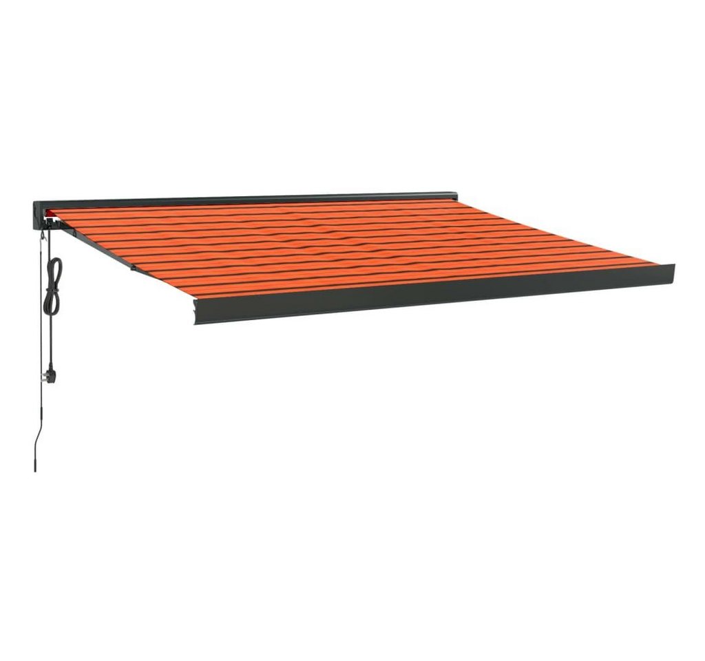 Thumbnail - furnicato Markise Einziehbar Orange und Braun 3x2,5 m Stoff und Aluminium (1-St)