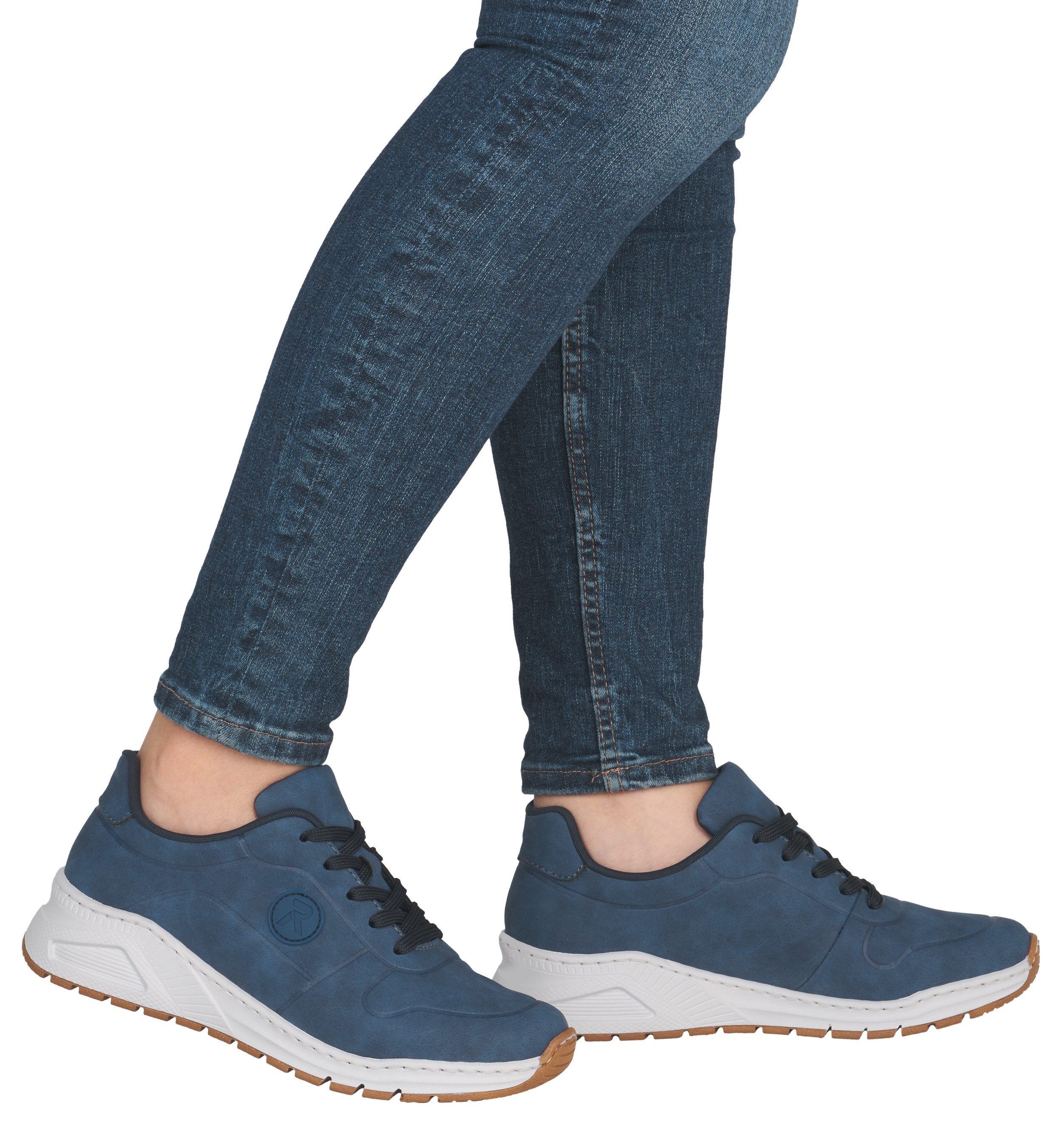 Rieker Sneaker mit MemoSoft-Innensohle, Freizeitschuh, Halbschuh, Schnürschuh