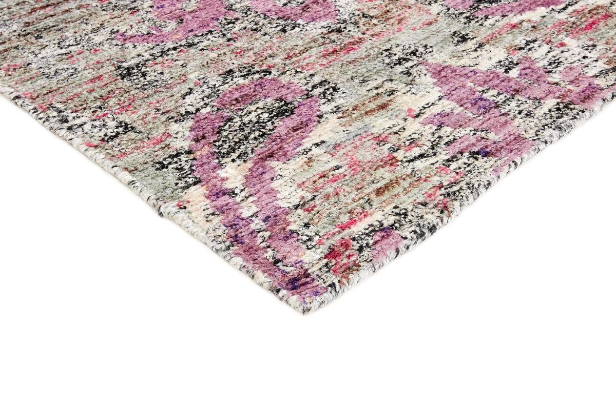 Orientteppich Sari Trading, Orientteppich, Höhe: rechteckig, 5 Handgeknüpfter 141x201 Silk mm Nain