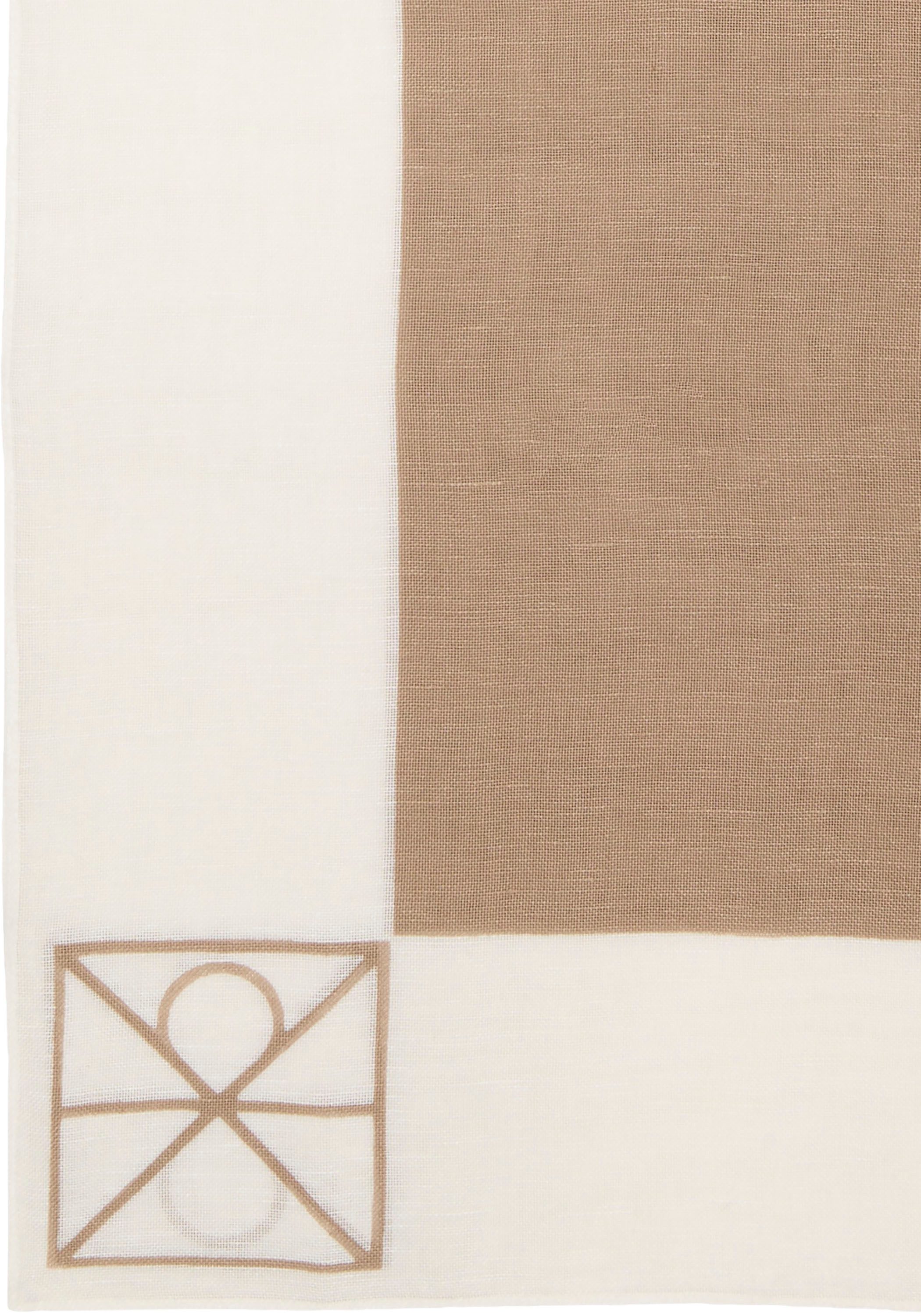 Calvin Klein Modetuch LINEN BLEND EMBLEM PAREO SCARF, Mit Farbkontrasten
