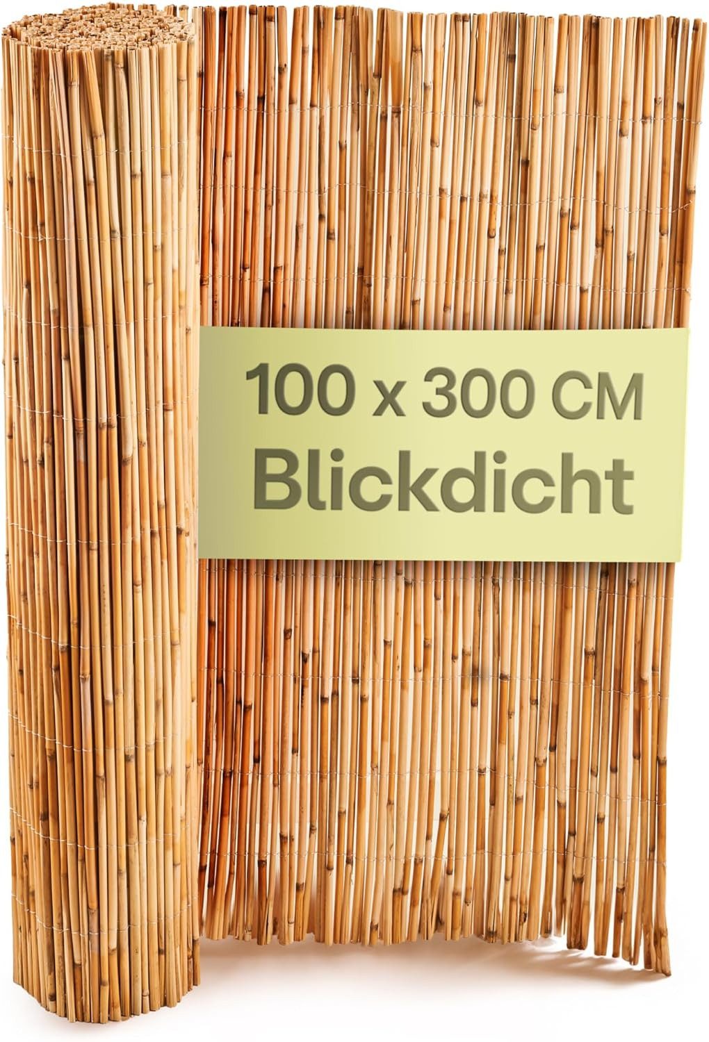 Praknu Balkonsichtschutz Holz Ohne Bohren Schilfmatte Blickschutz für