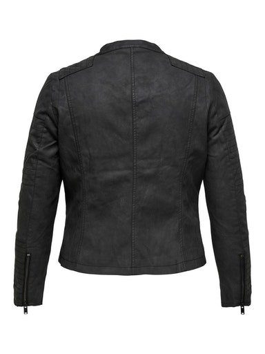 ONLY CARMAKOMA Lederimitatjacke CARAVANA FAUX LEATHER BIKER OTW mit Biker-Details