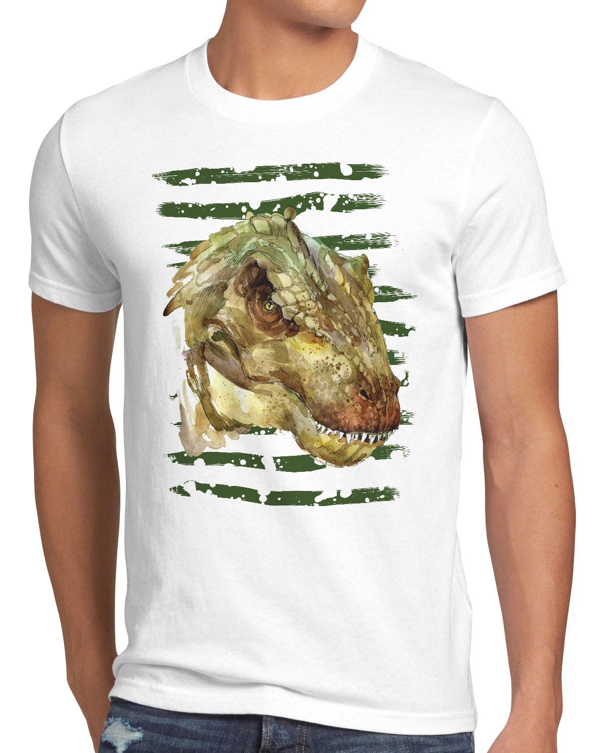 style3 Print-Shirt Herren T-Shirt T-Rex tyrannosaurus dinosaurier