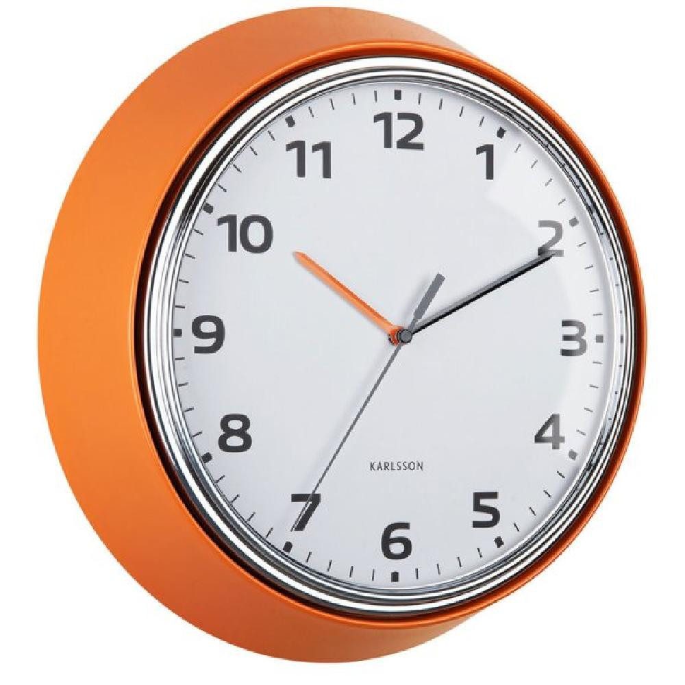Karlsson Uhr Wanduhr Modern Retro Bright Orange