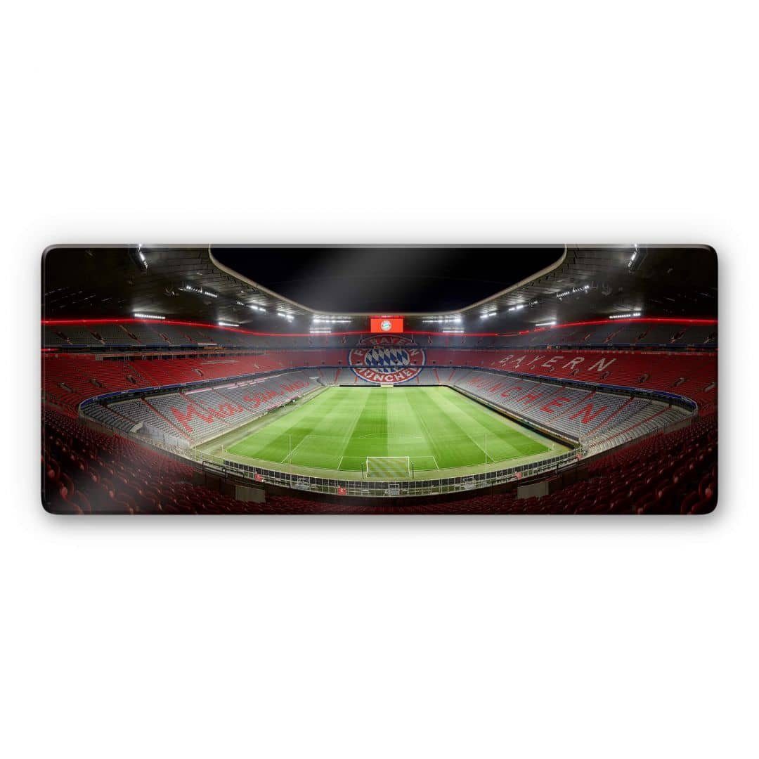 FC Bayern München Glasbild Fußball Glasbild Modern FCB Stadion Allianz Arena bei Nacht, Sportverein Deko Зображення