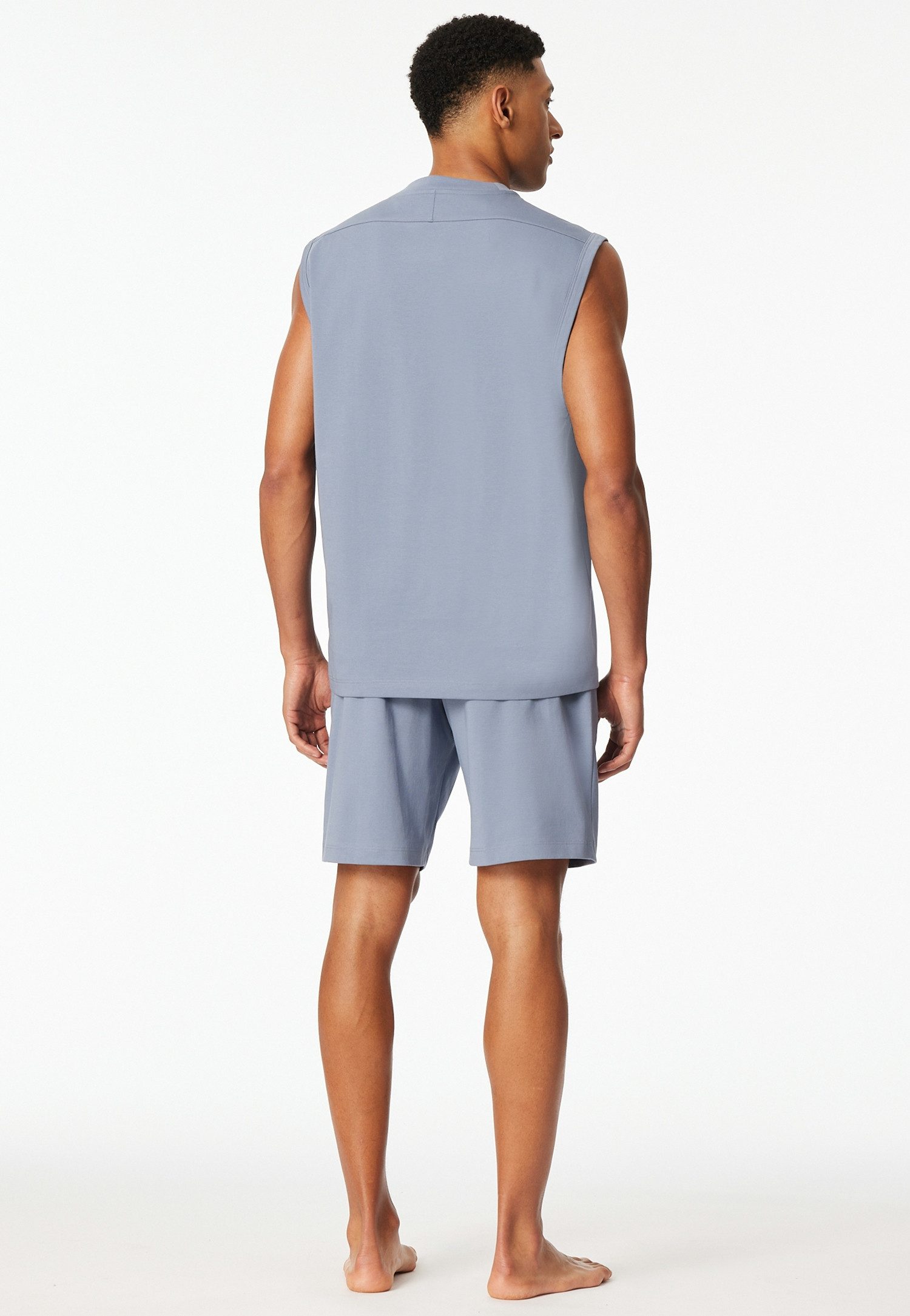Schiesser Shorty Modern Nightwear (2 tlg) mit Rundhalsausschnitt und ärmellos, leichter Oversize-Fit