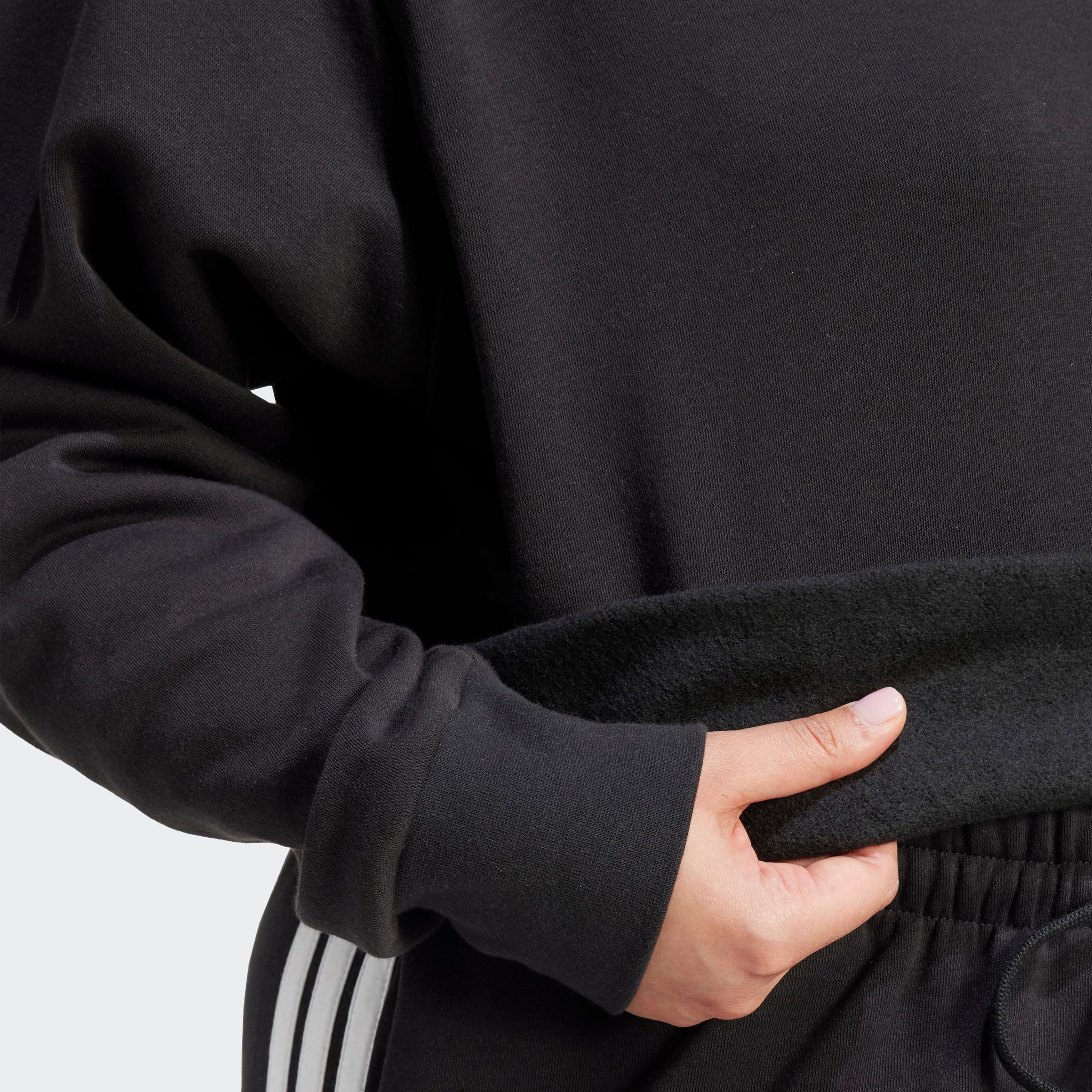 adidas Sportswear Sweatshirt ESSENTIALS SMALL LOGO FEEL COZY (PLUS SIZE) sportlicher Stil, Rundhalsausschnitt, ohne Verschluss, normale Länge – Bild 4 von 5