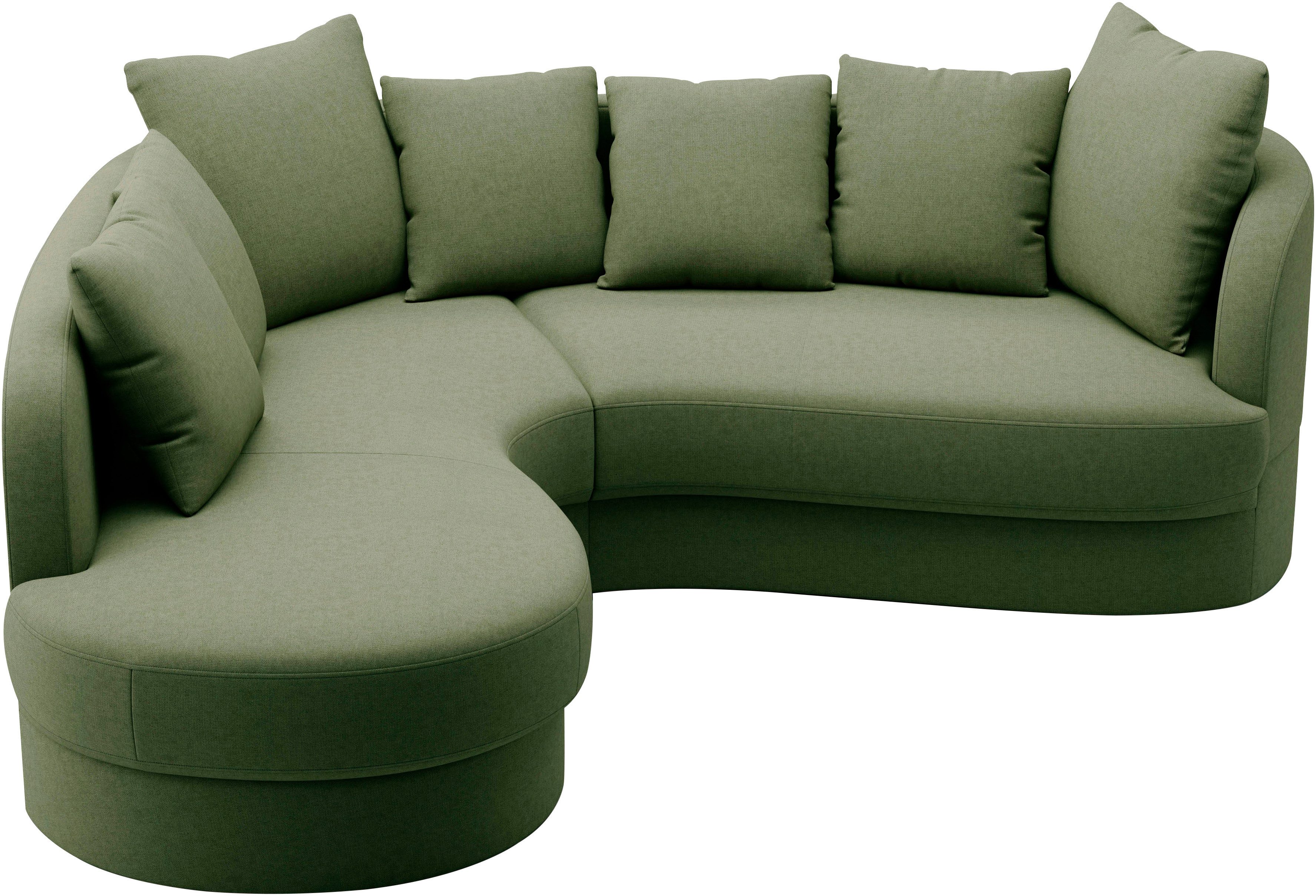 sit&more Ecksofa Samba L-Form, moderne organische Form, inkl. 7 loser Rückenkissen