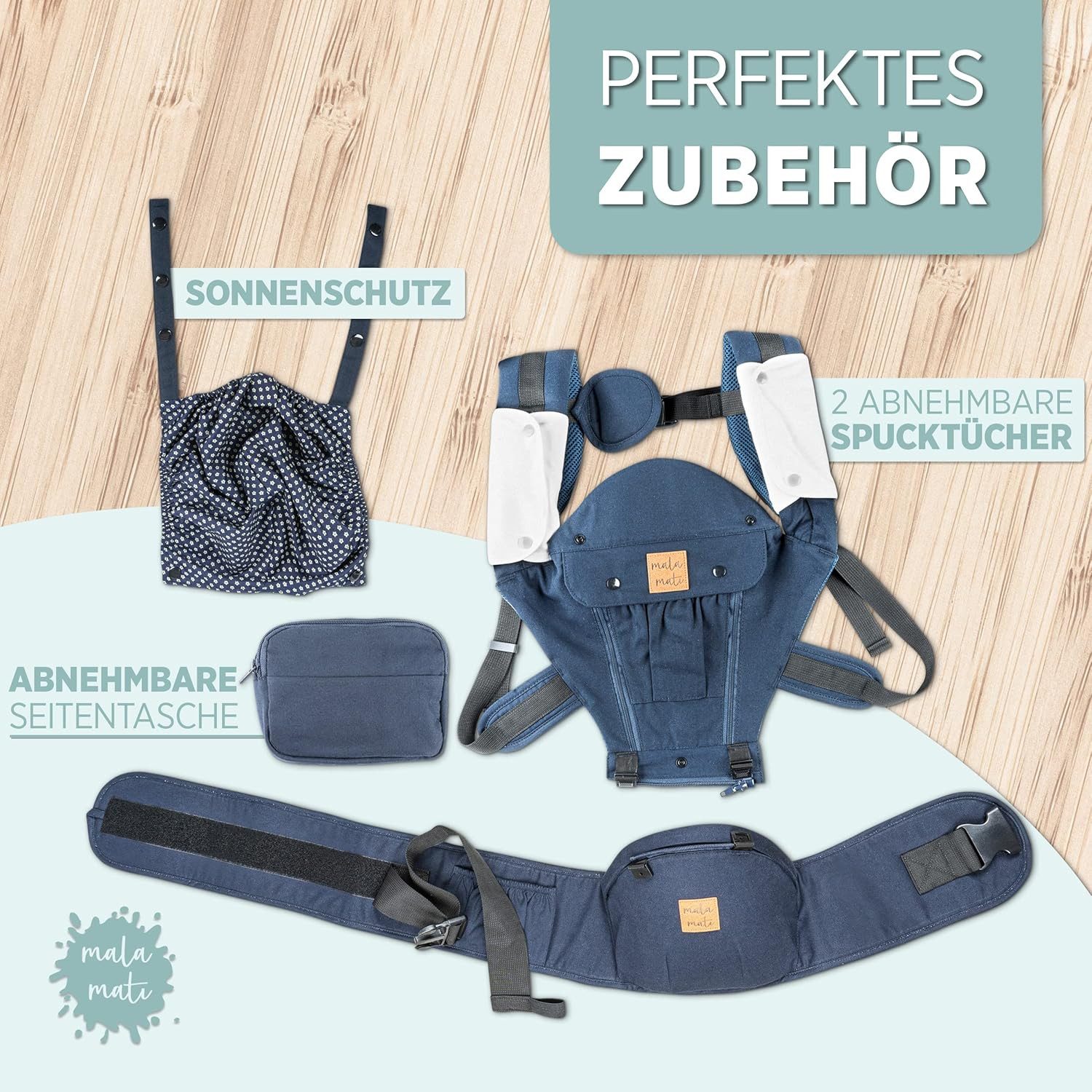 COFI 1453 Babytrage Atmungsaktive Babytrage ab dem 3. Lebensmonat bis 20 kg