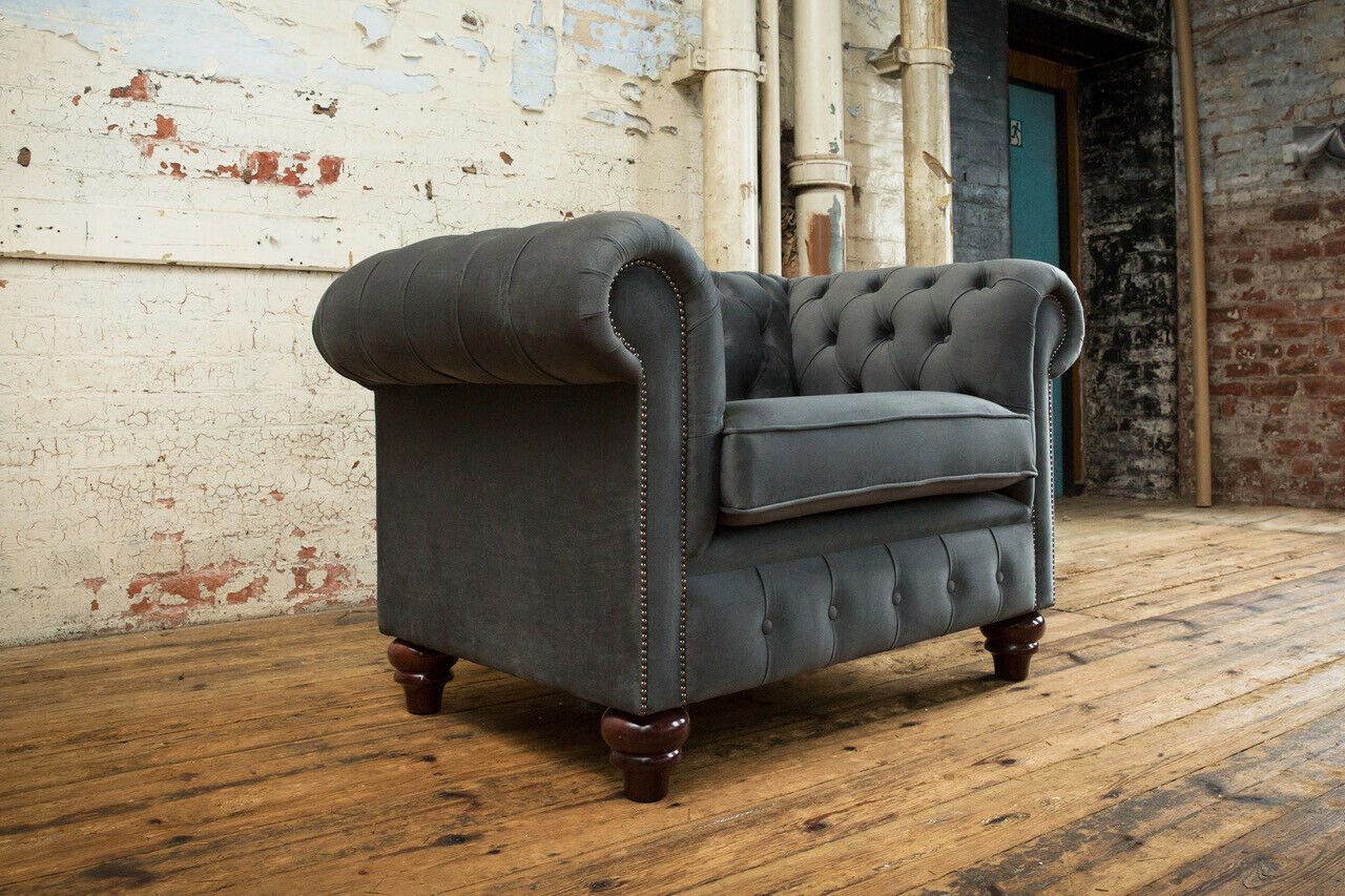 Xlmoebel Chesterfield-Sessel Luxuriöser Textil-Sessel im klassischen Chesterfield-Design (Sessel), Hergestellt in Europa