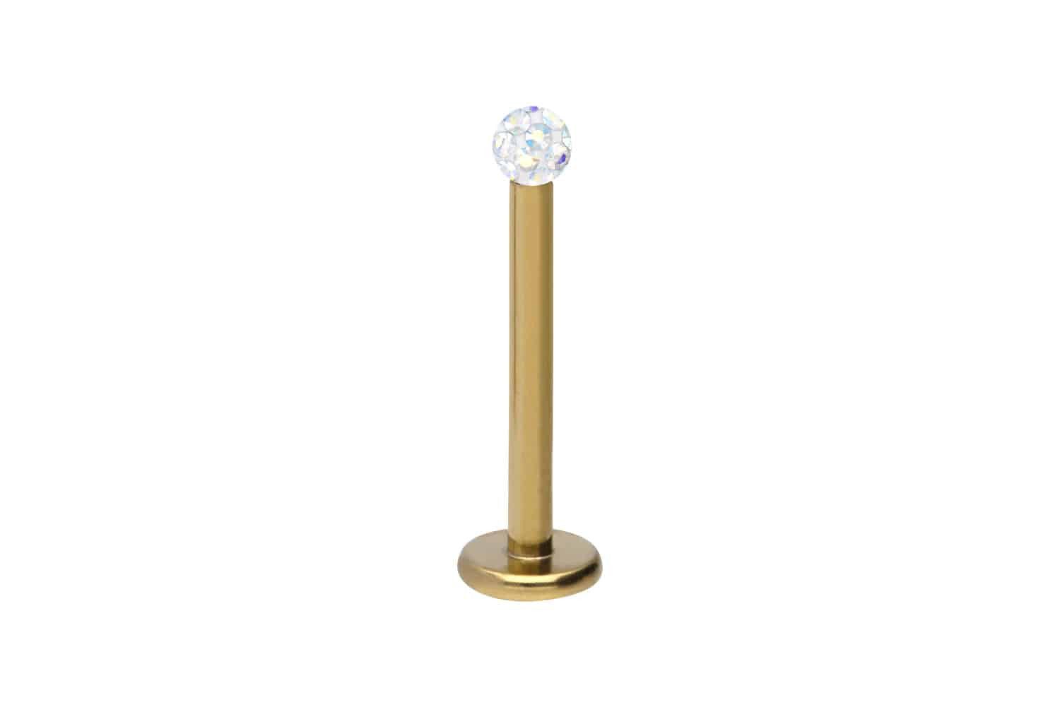 Piercing-Set Chirurgenstahl Labret EPOXY-KUGEL