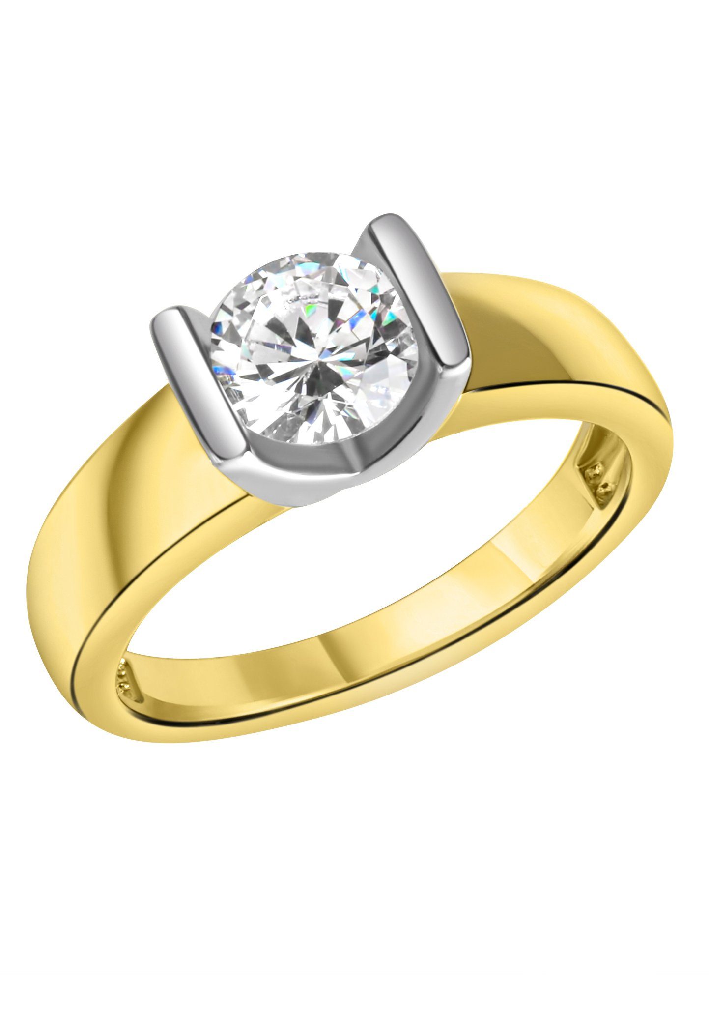 Firetti Fingerring Schmuck Geschenk Silber 925 Damenring Verlobungsring Solitär, mit Zirkonia (synth)