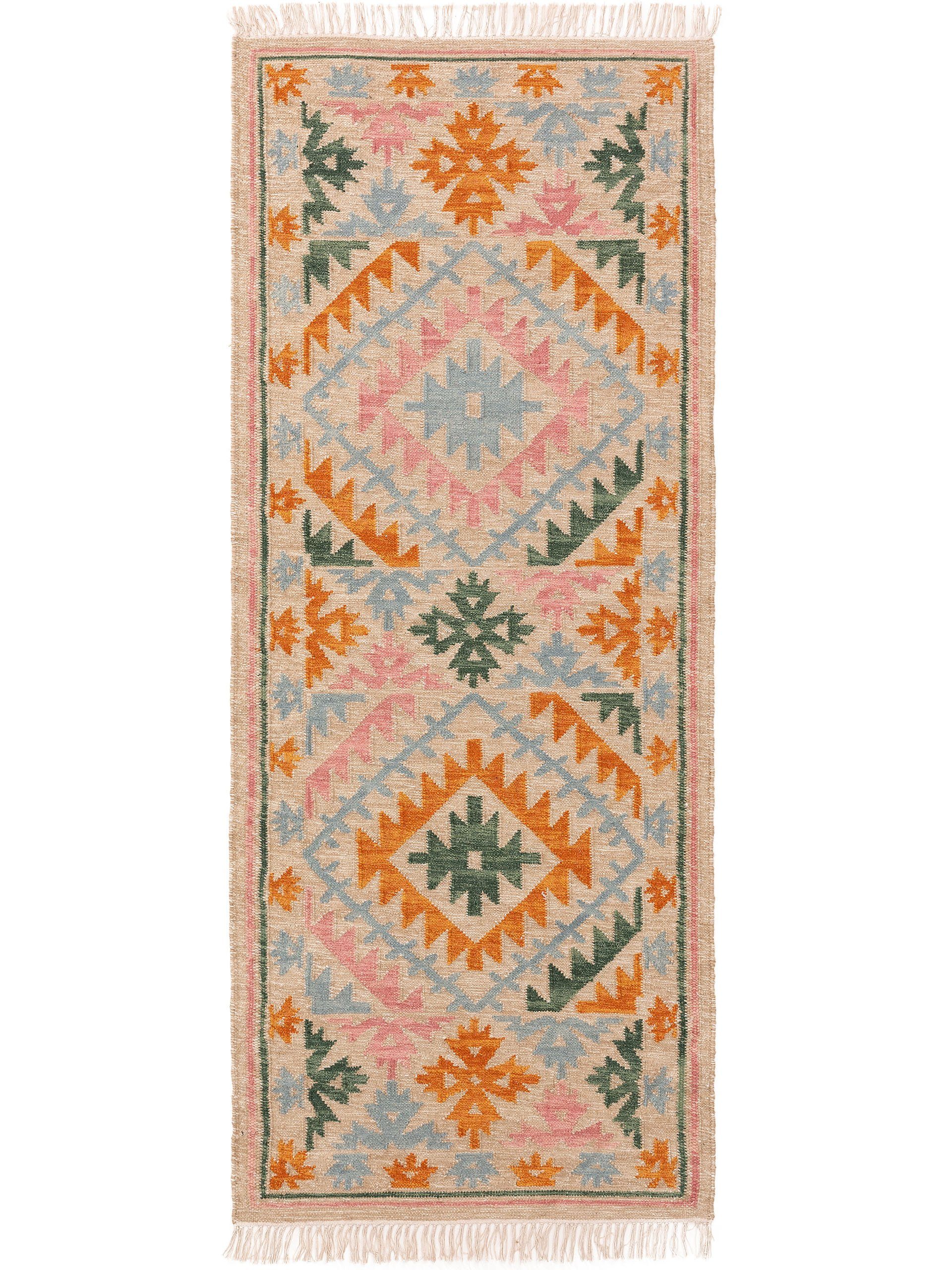 benuta Teppich Zohra, rechteckig, Höhe: 5 mm, Wolle, handgewebt, Kelim, Eth günstig online kaufen