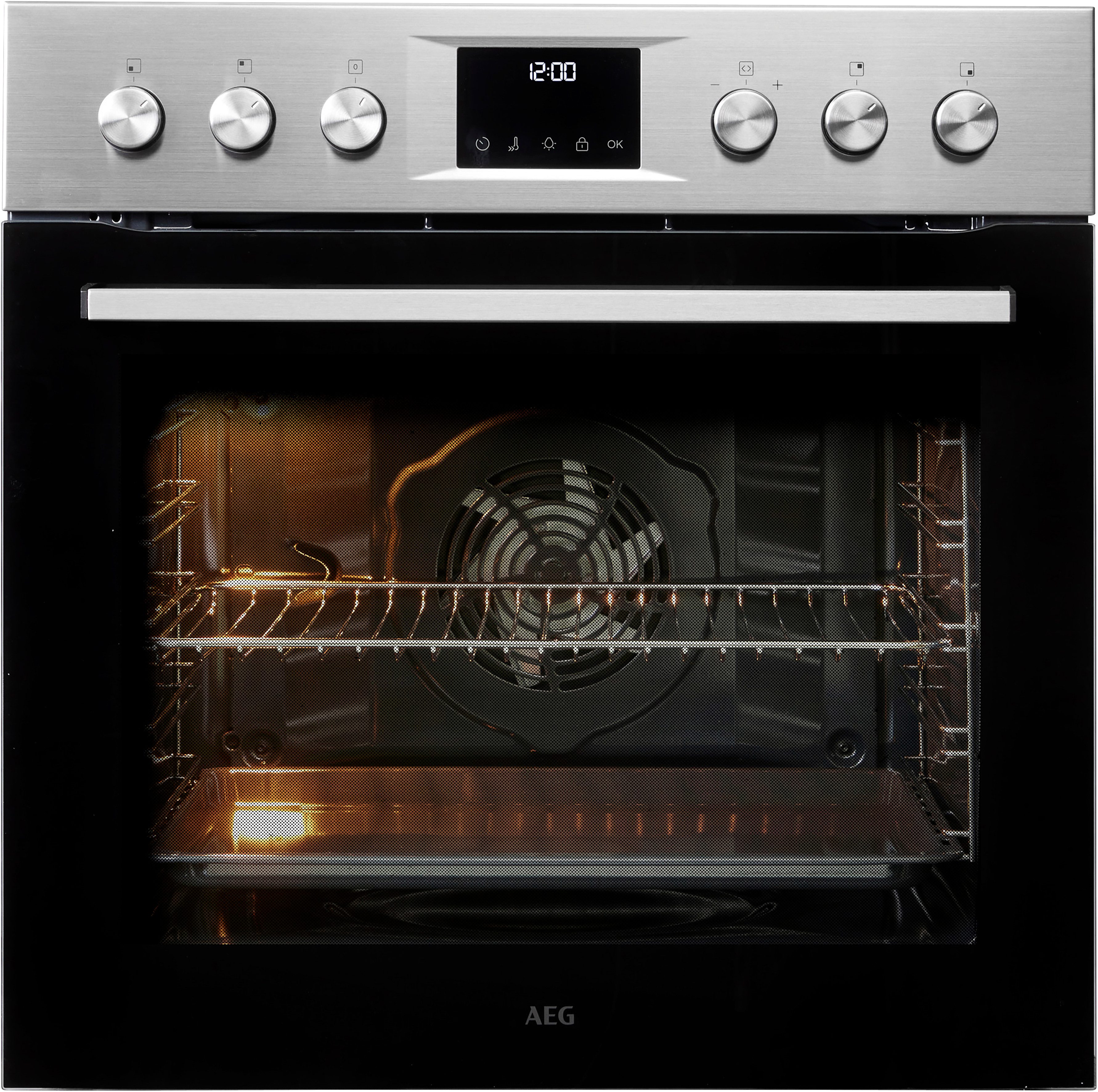 AEG Elektro-Herd-Set Serie 5000 HH25HSPM, Pyrolyse-Selbstreinigung, Heißluft: Gleichmäßiges Garen auf 3 Ebenen: ideal für Mehrblech‑Backen – Bild 5 von 5