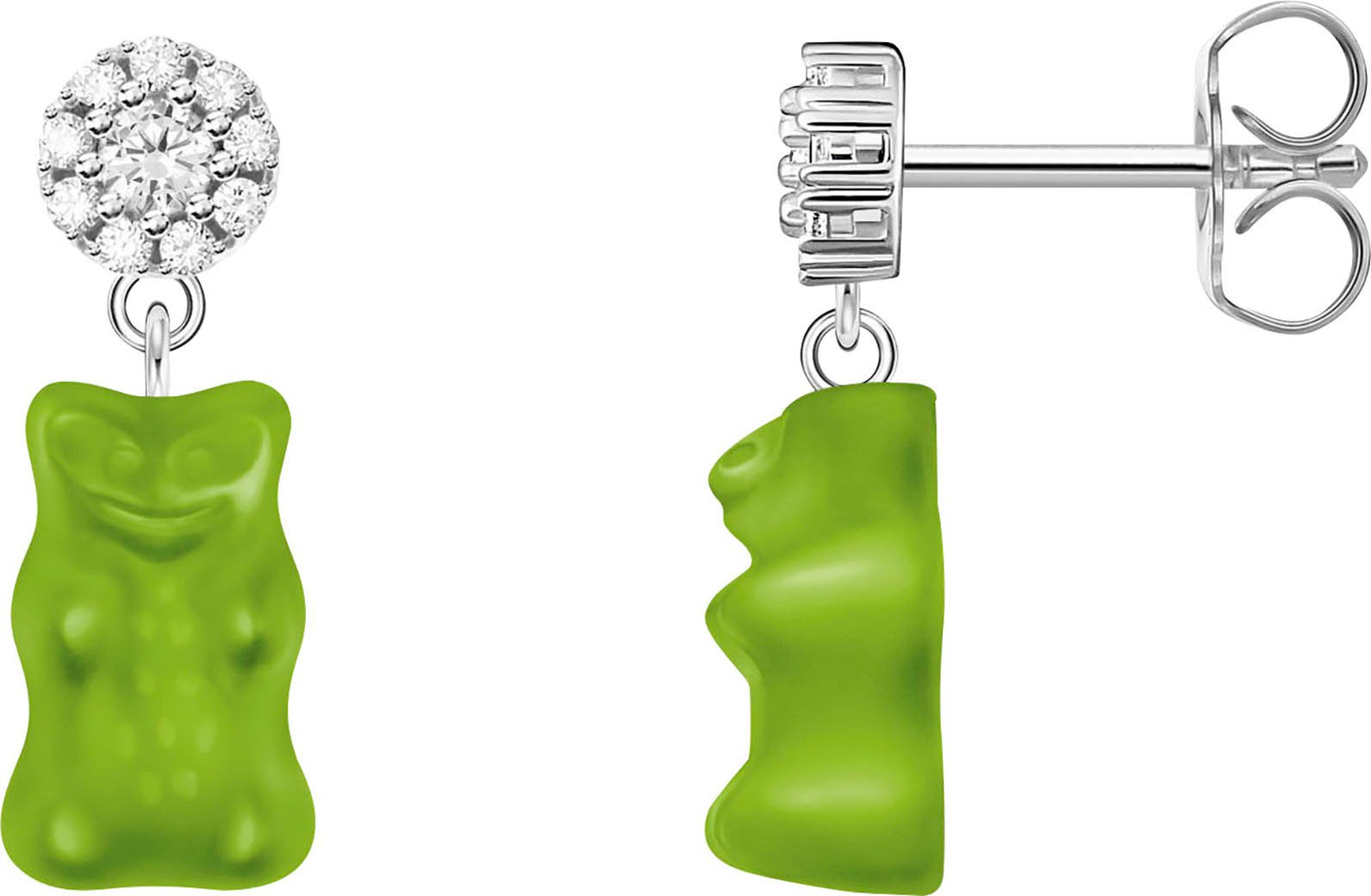 THOMAS SABO Paar Серьги-гвоздики THOMAS SABO x HARIBO: Серьги-гвоздики mit Goldbär, mit Kristallglas, Zirkonia (synth)