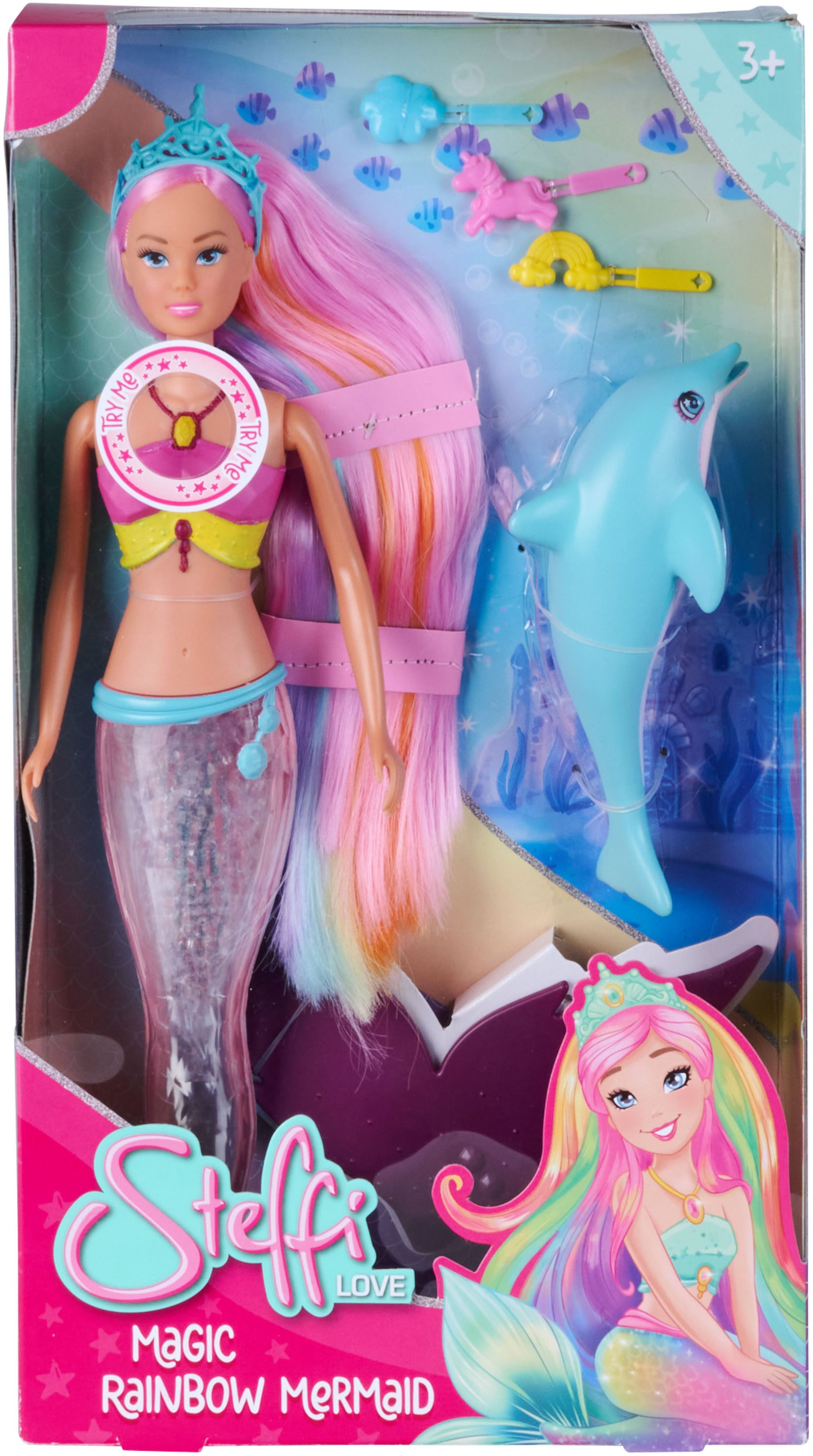 SIMBA Anziehpuppe Steffi Love, Mermaizing, mit leuchtender Schwanzflosse