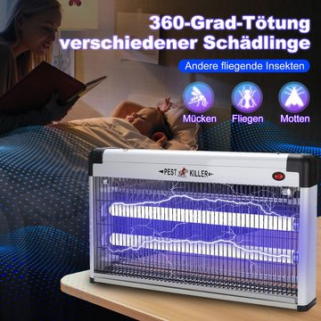 Bettizia Insektenvernichter 30W Elektrische Insektenfalle Mückenfalle LED UV-Licht Mückenlampe