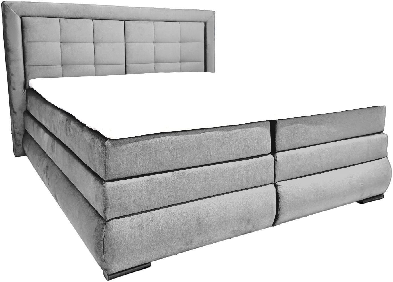 OTTO home Boxspringbett MIVVA mit Bettkasten, mit Taschenfederkernmatratze H3, H3/H4 mix, H4 (mit hochwertigem Luxus-Microfaser-Stoff, wahlweise mit LED-Leuchten), mit Kaltschaum- oder Visco-Topper (bei H4), Komfortliegehöhe 67cm