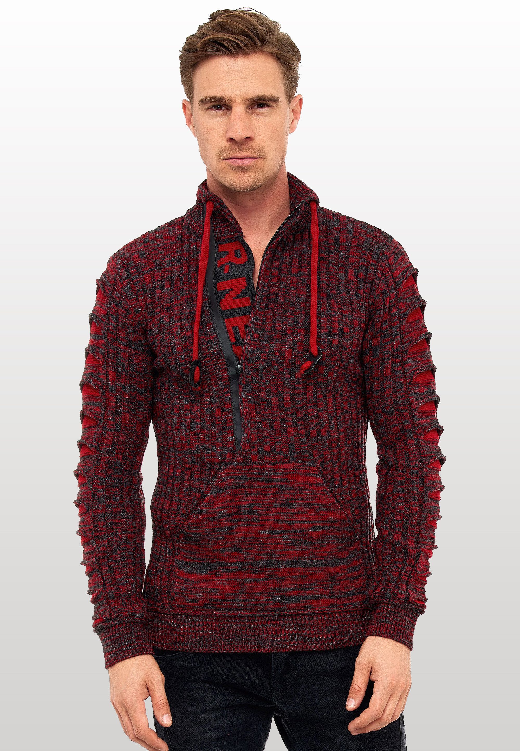 Rusty Neal Strickpullover mit stylischem Ausschnitt