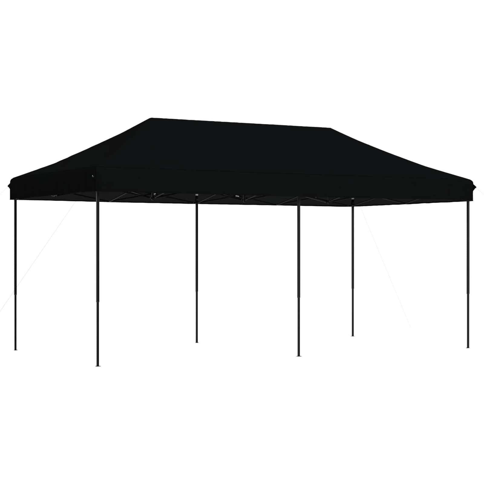 vidaXL Partyzelt Partyzelt 292 x 580 x 315 cm Schwarz Oxford-Stoff