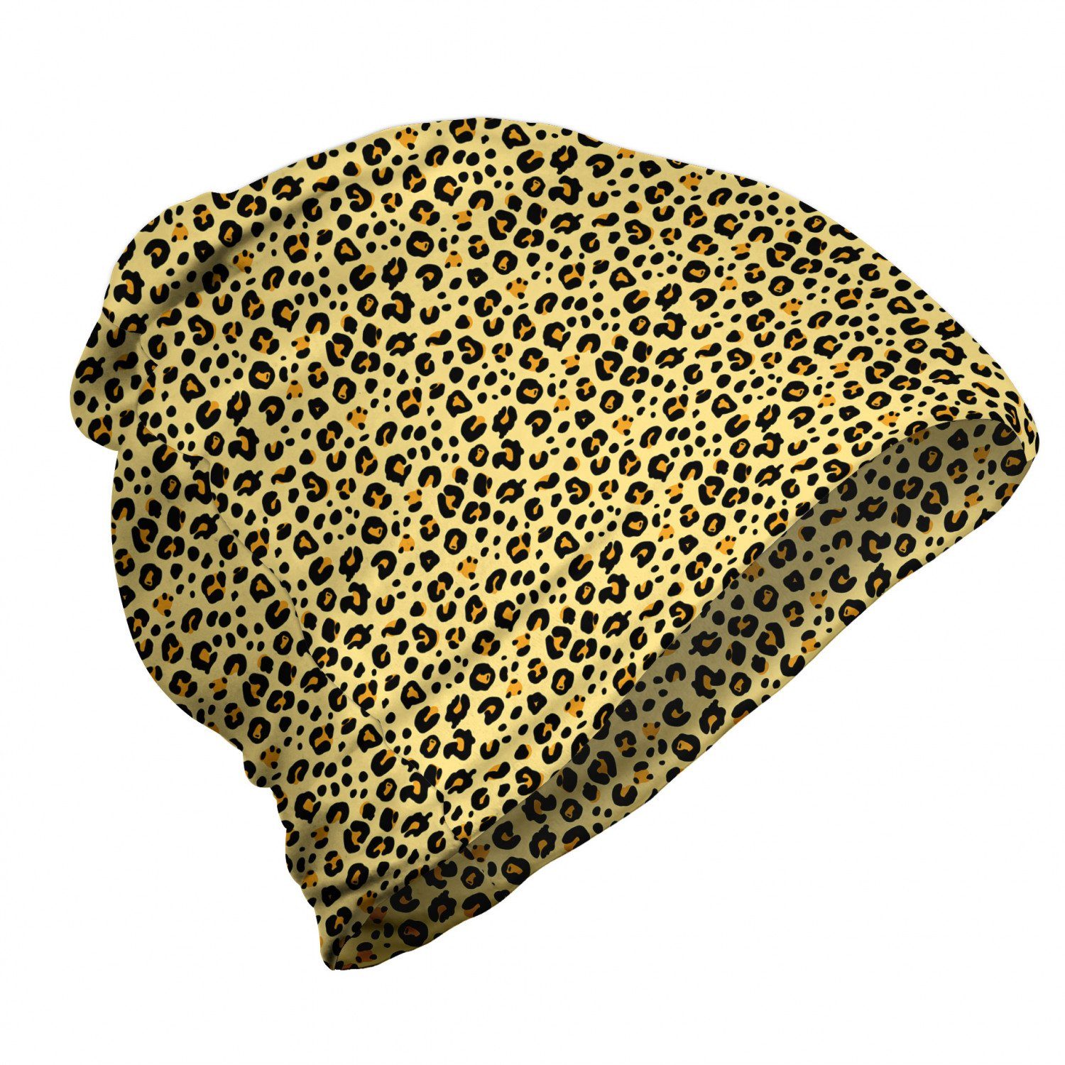 Damen Mützen Abakuhaus Beanie Wandern im Freien Gelb Braun Leopard-Tierdruck
