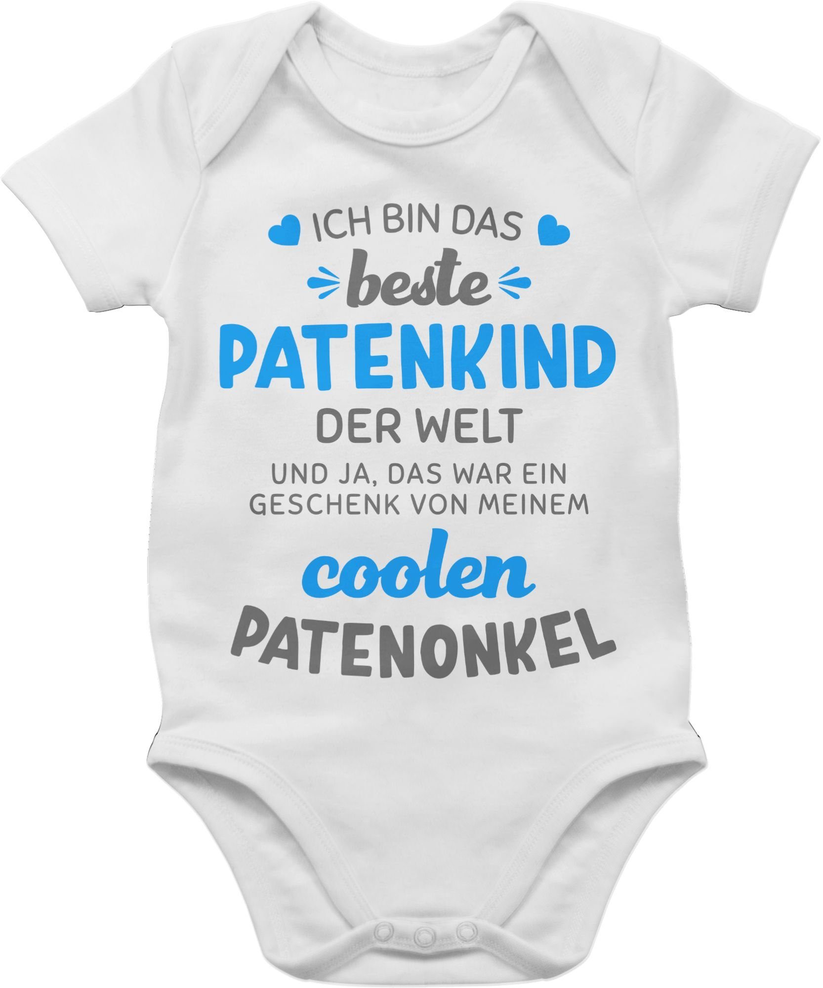 Shirtbody Ich bin das beste Patenkind der Welt grau/blau