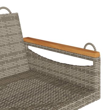 vidaXL Gartenbank Hängebank Grau 109x62x40 cm Poly Rattan (1-St)