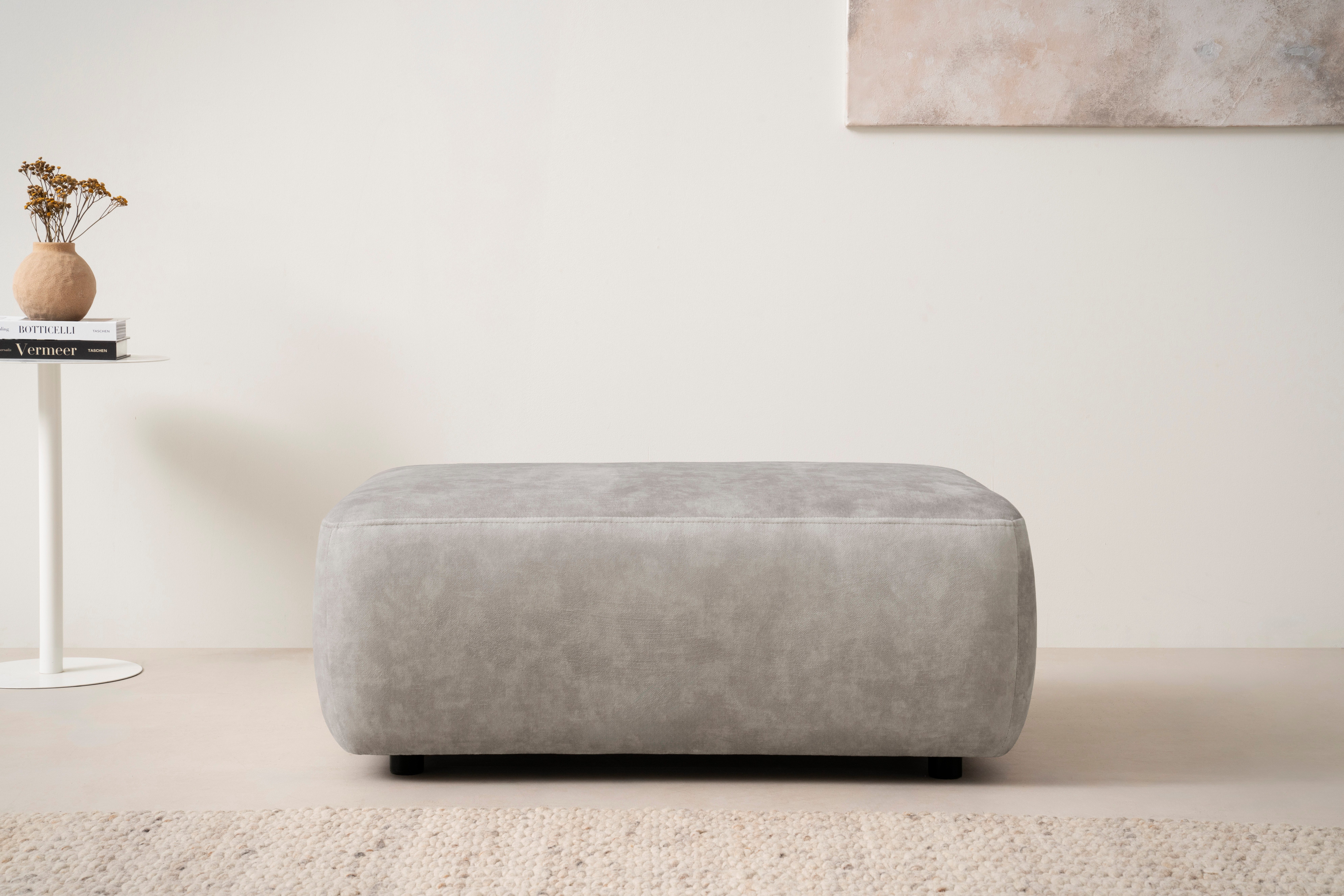 Home affaire Polsterhocker Torge, Hocker in Cord, Samtvelours oder Struktur günstig online kaufen