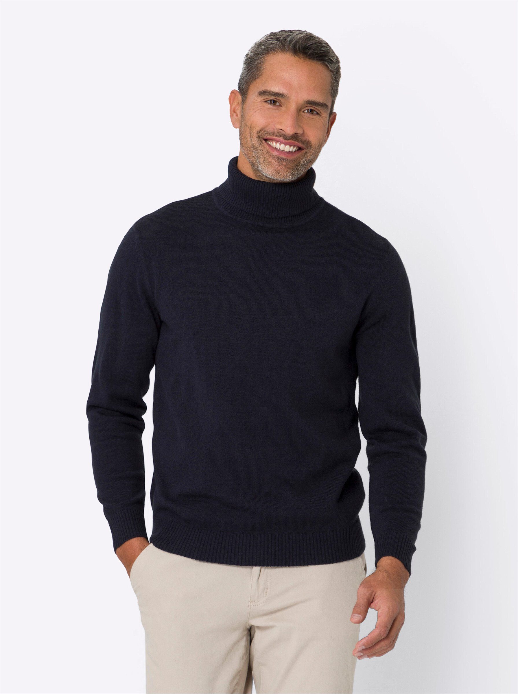 Sieh an! Strickpullover Rollkragen-Pullover .