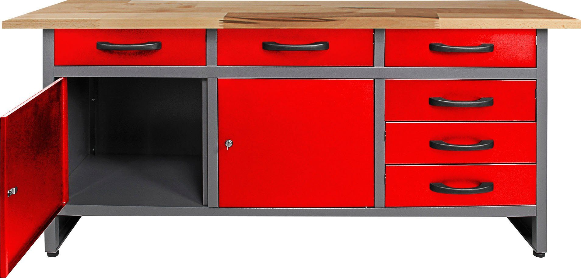 ONDIS24 Werkstatt-Set Karsten, 160 cm, höhenverstellbar, inkl. Hakenset