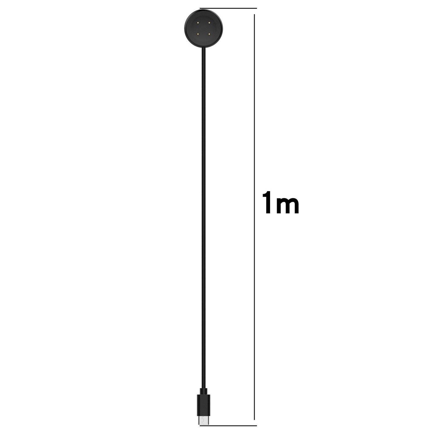 Wigento Für Google Pixel Watch 3 41 / 45mm USB-C Smart Watch Ladekabel 1 Meter Stromadapter
