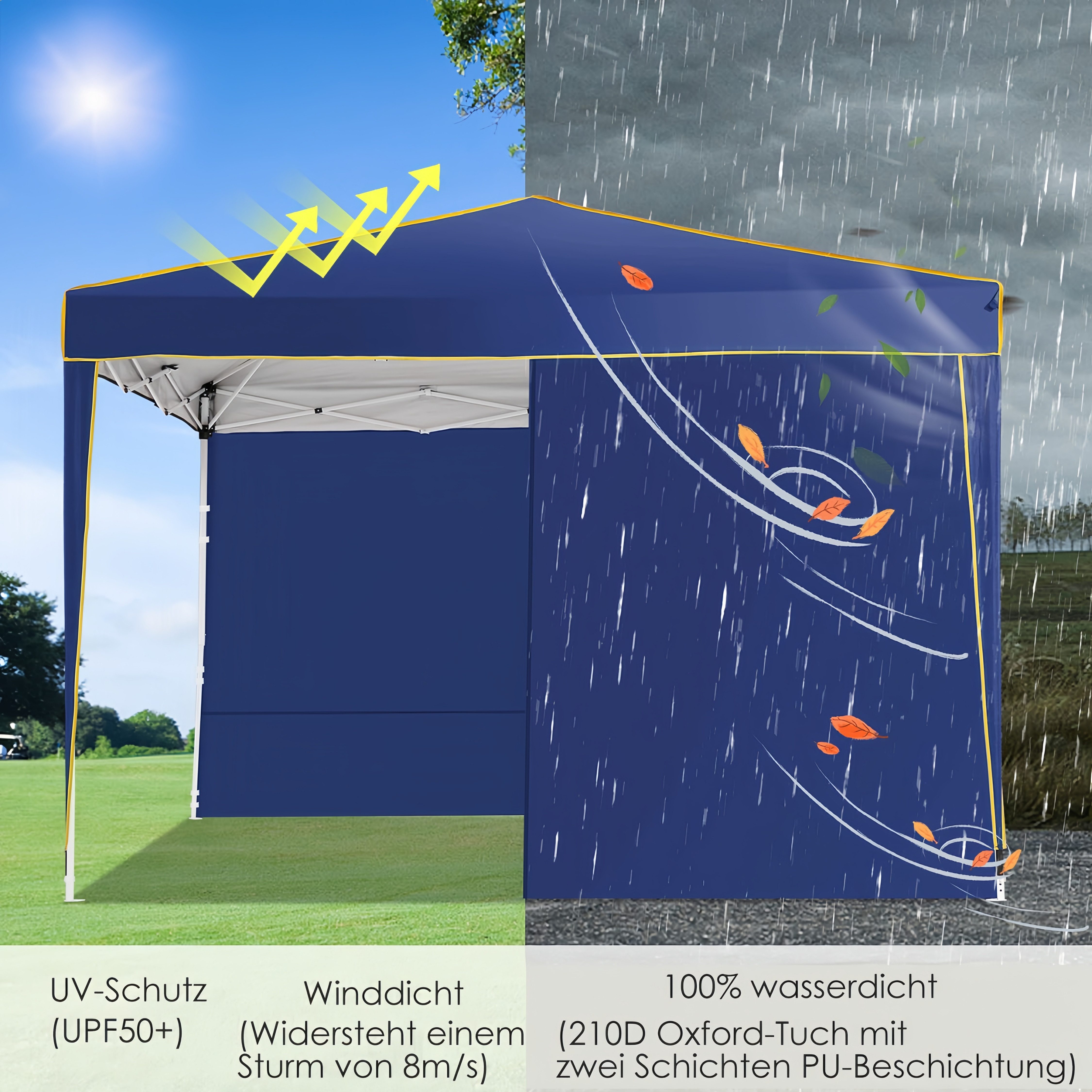LUCKZON Pavillon 3x3m, Pop Up Pavillon günstig online kaufen
