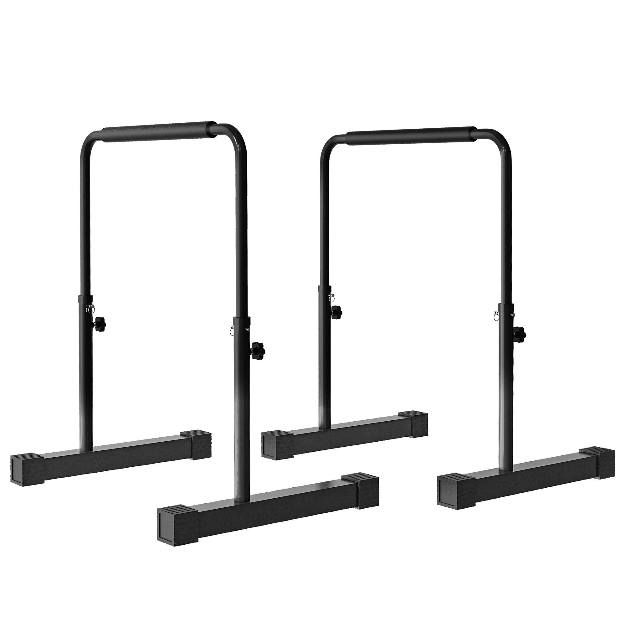Liegestützgriffe Dip Barren Bars 2er Set Rutschfest Dip Station 80-100 cm