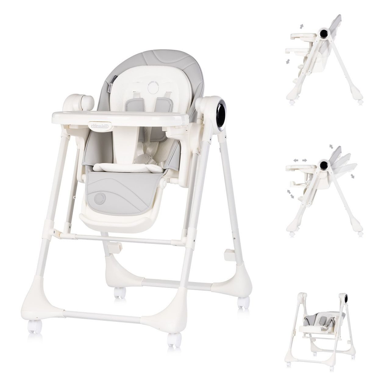 Chipolino Kombihochstuhl Hochstuhl Master Class 2 in 1, elektrisch Babyschaukel Fernbedienung